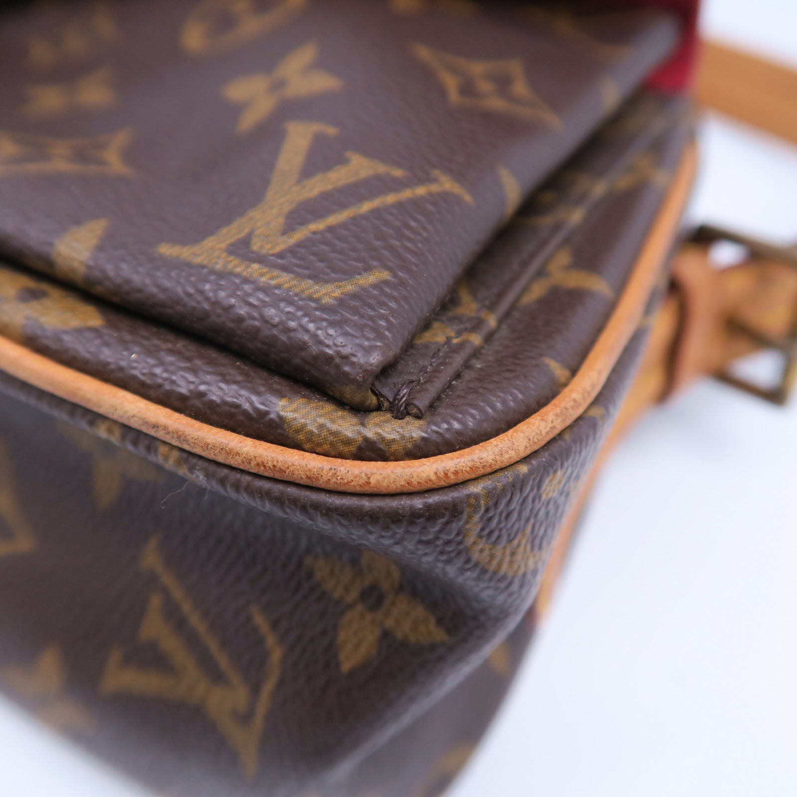 LOUIS VUITTON Monogram Viva Cite MM金扣肩背袋啡色