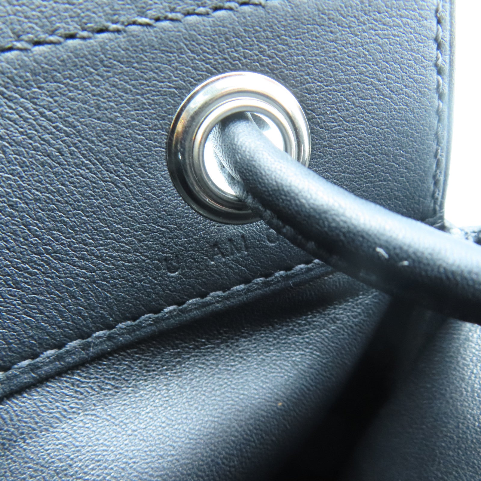 HERMES Swift Leather Aline Silver Buckle Shoulder Bag Black