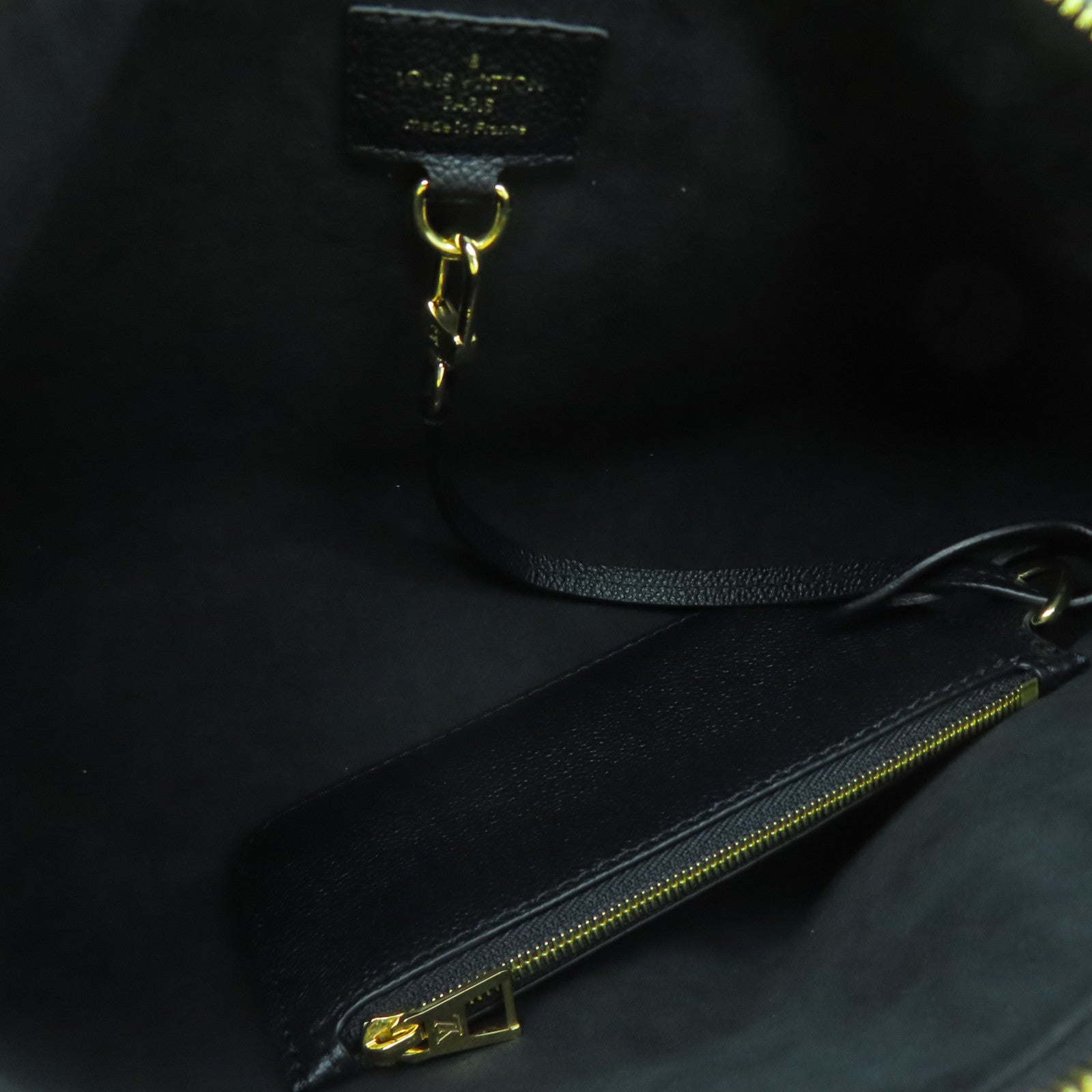 LOUIS VUITTON Monogram Empreinte Sac Sport金扣手挽袋黑色
