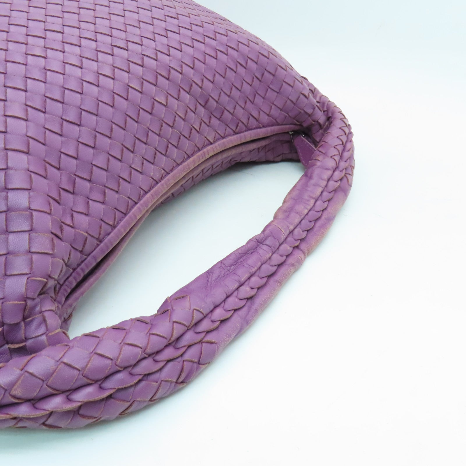 BOTTEGA VENETA 織紋皮革Hobo肩背袋紫色