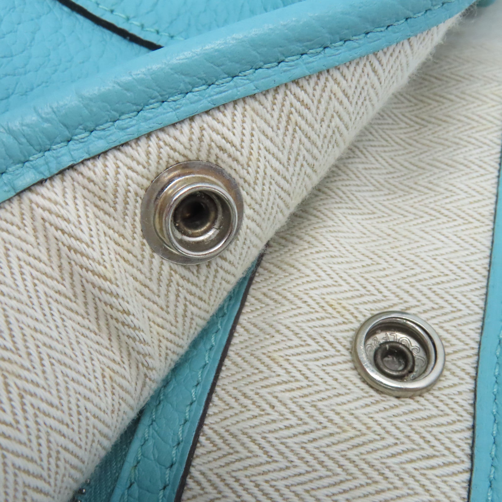 HERMES Negonda皮革Garden Party TPM Medium Tote Bag銀扣手挽袋3P Bleu Atoll馬龍藍色