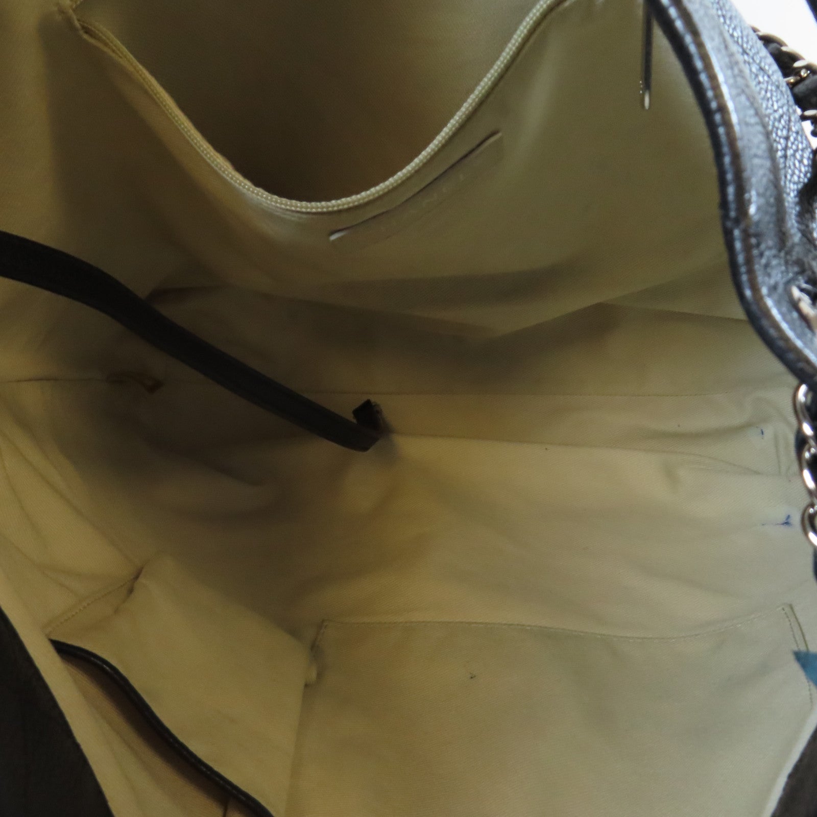 CHANEL 菱格Caviar皮革Chain Shoulder Bag銀扣鏈帶肩背袋黑色