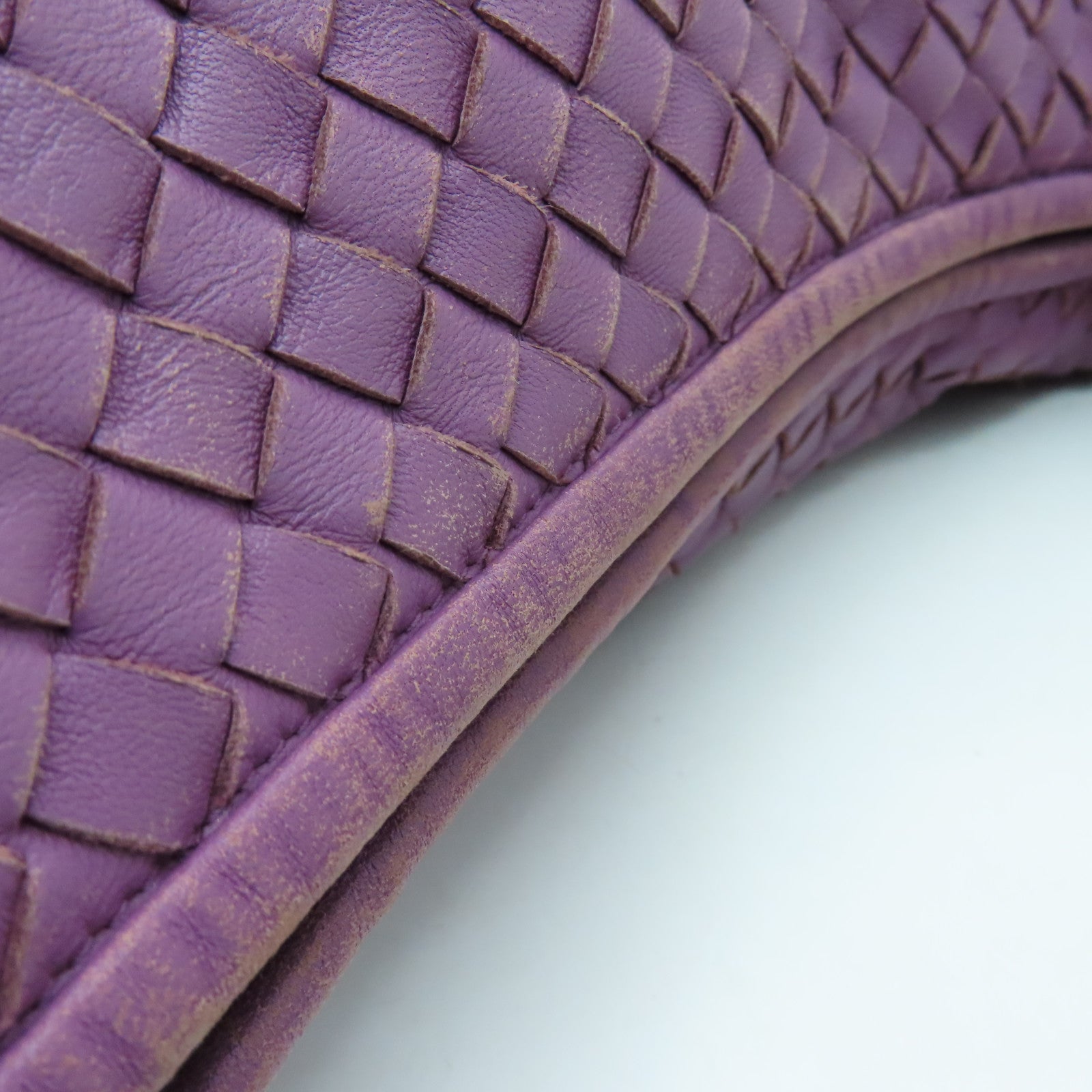 BOTTEGA VENETA 織紋皮革Hobo肩背袋紫色