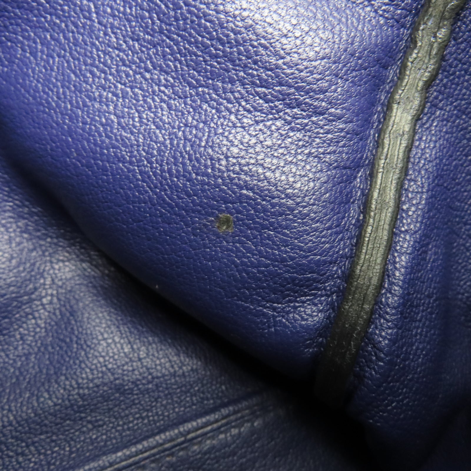 HERMES Taurillon Clemence Leather Kelly Ado Gold Buckle Backpack Sapphire Blue