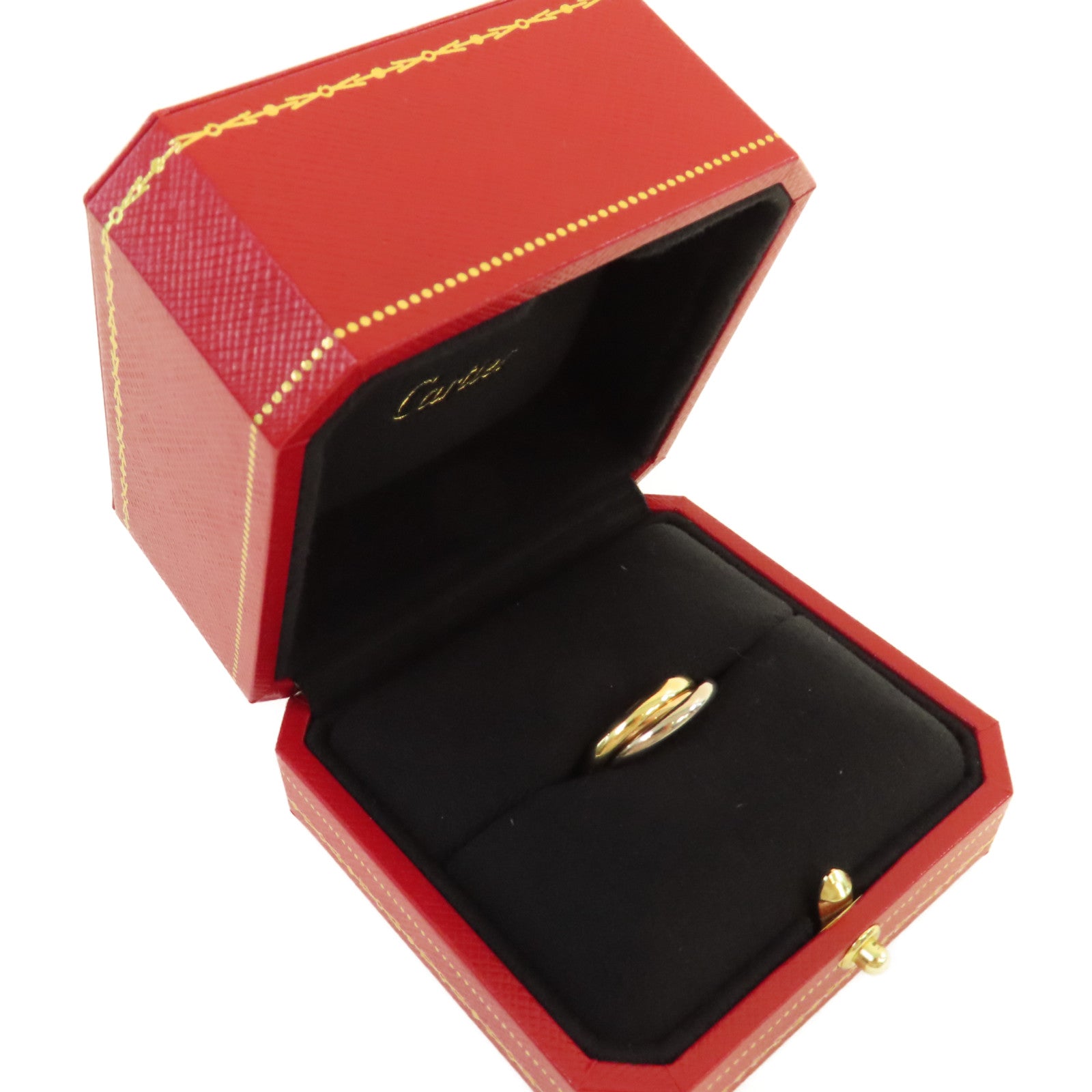 CARTIER 18K玫瑰金/黃金/白金Trinity Ring戒指#50/US#5.25