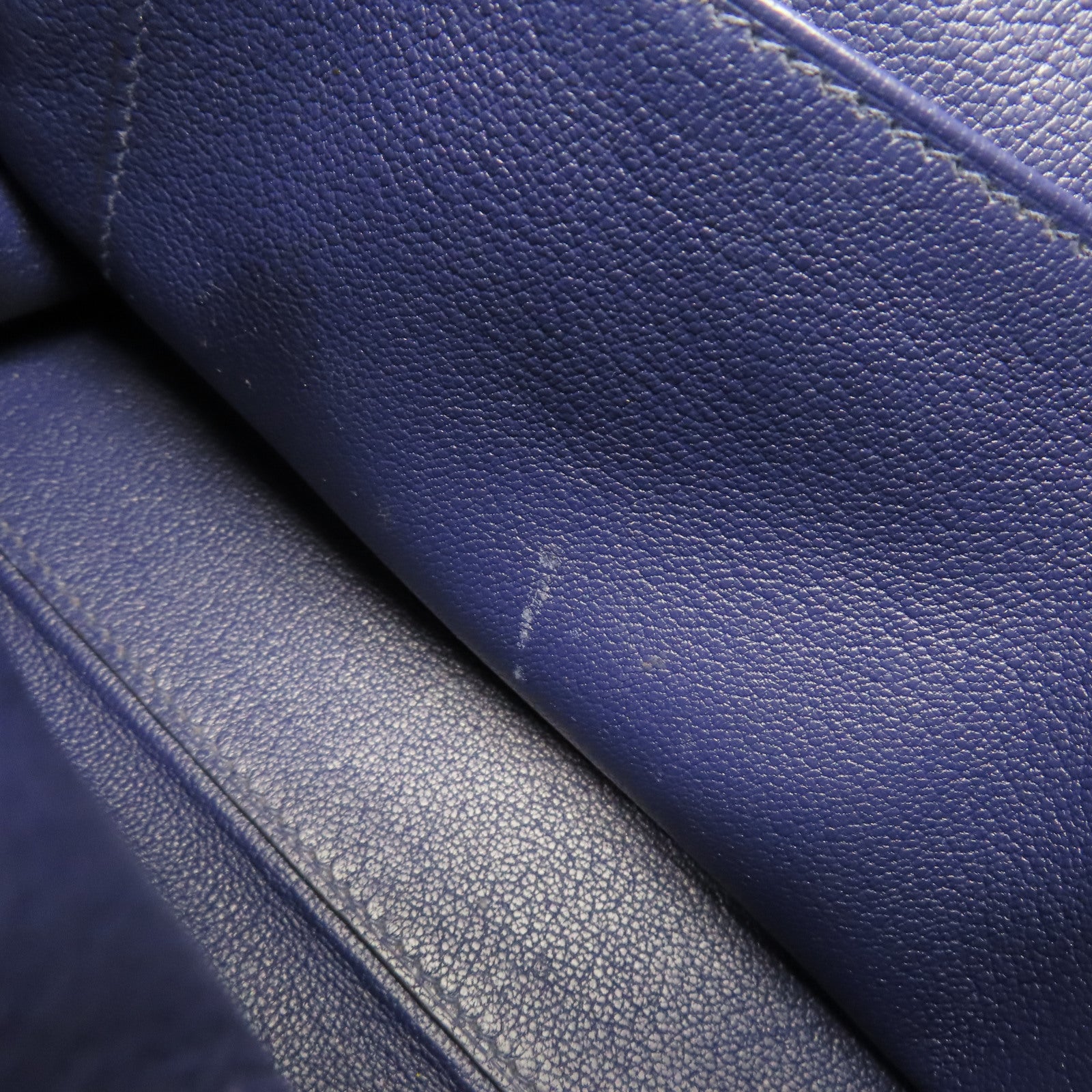 HERMES Taurillon Clemence Leather Kelly Ado Gold Buckle Backpack Sapphire Blue