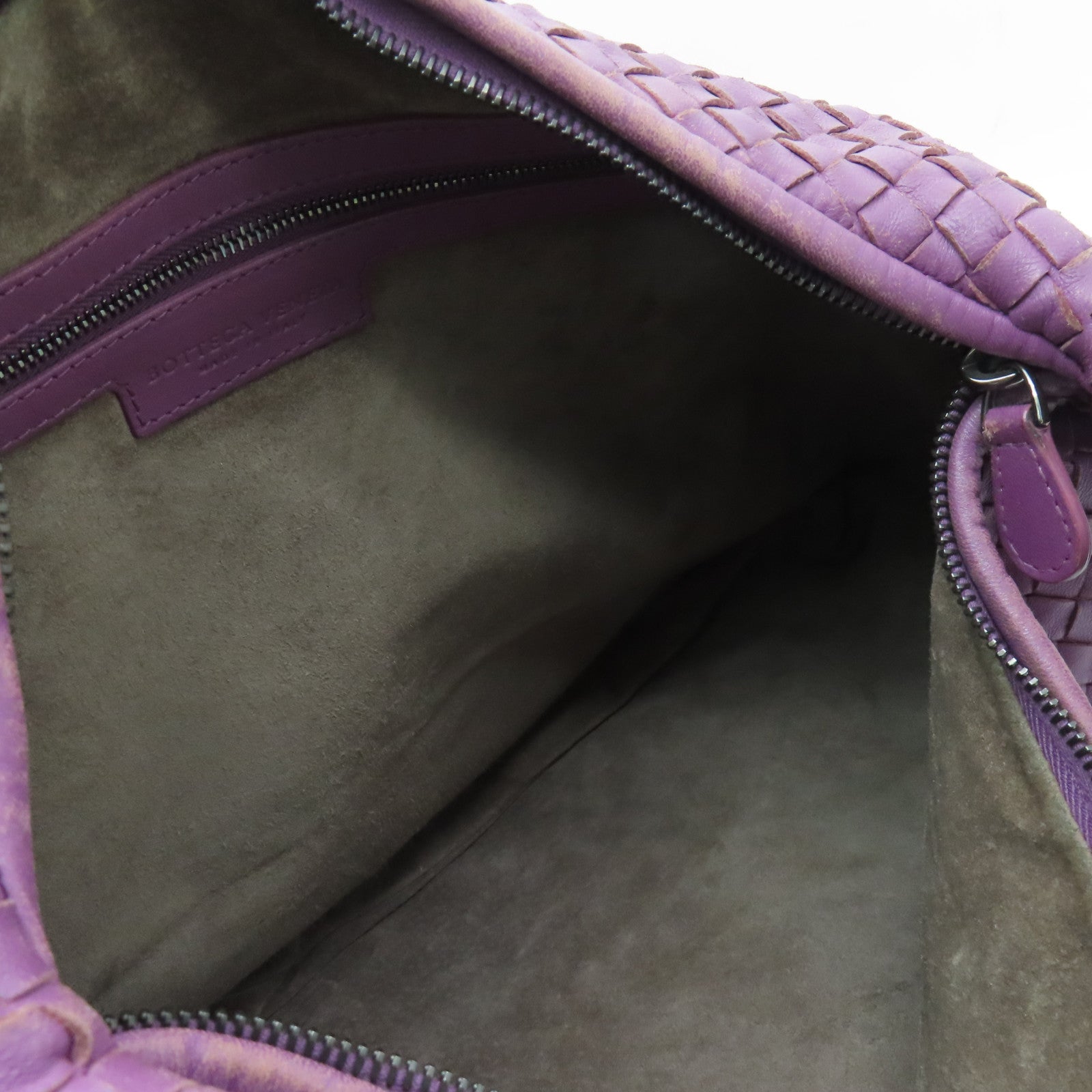 BOTTEGA VENETA 織紋皮革Hobo肩背袋紫色