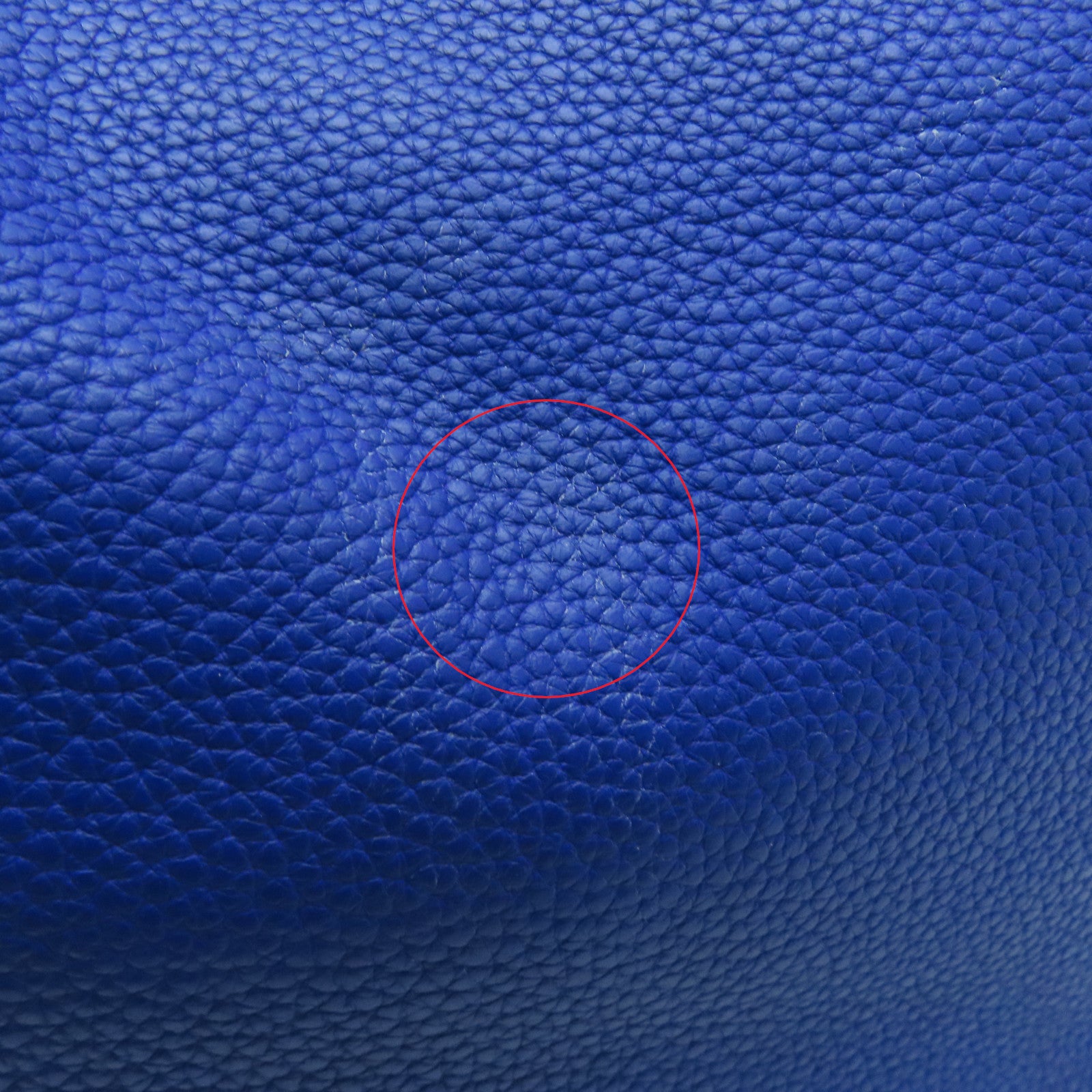 HERMES [Sharp Discount] Clemence Leather Double Sens Handle Bag / Shoulder Bag Bleu Electrique Blue / Gray