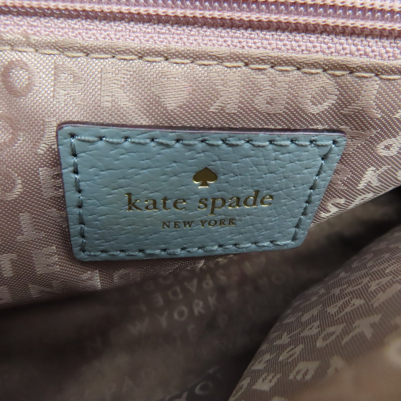 Kate Spade 牛皮皮革Backpack金扣背包蓝色