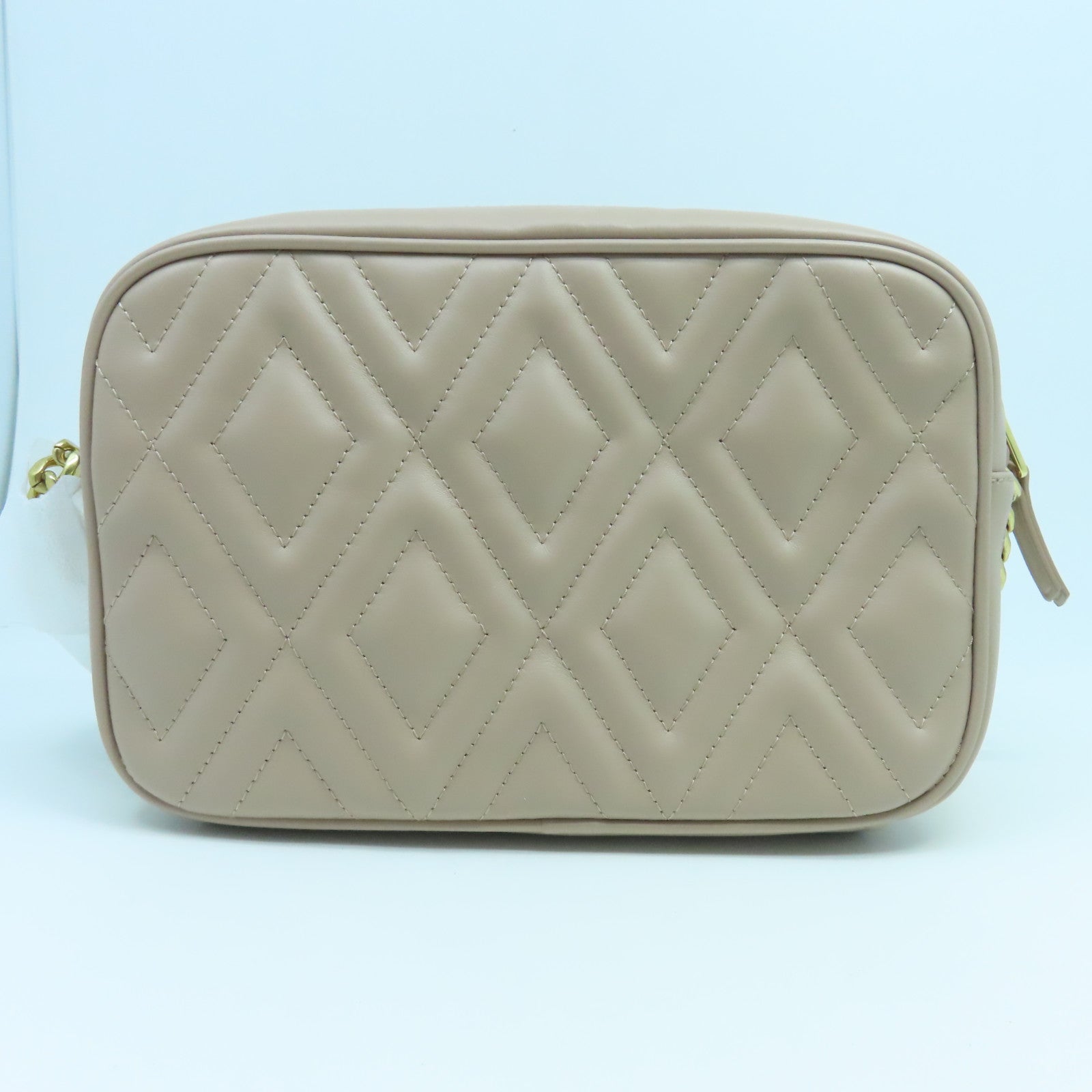 Miu Miu Leather Shoulder Bag Gold Buckle Pink