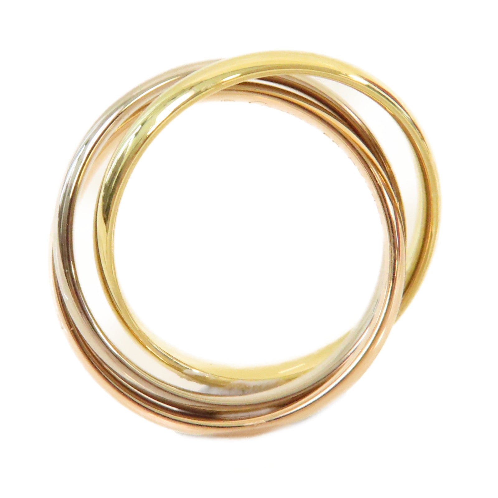CARTIER 18K玫瑰金/黃金/白金Trinity Ring戒指#50/US#5.25