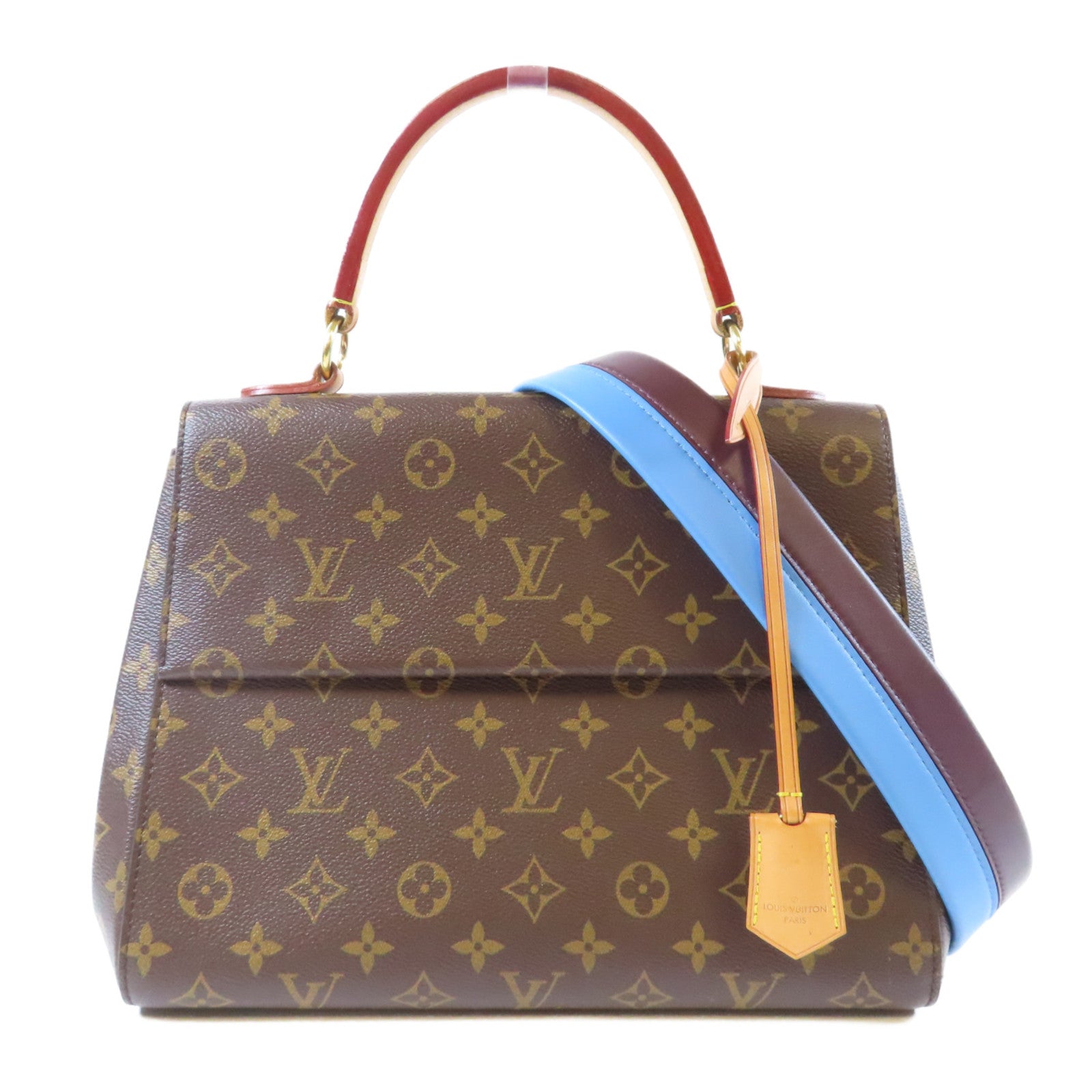 LOUIS VUITTON Monogram Cluny MM金扣手挽肩背兩用袋啡色