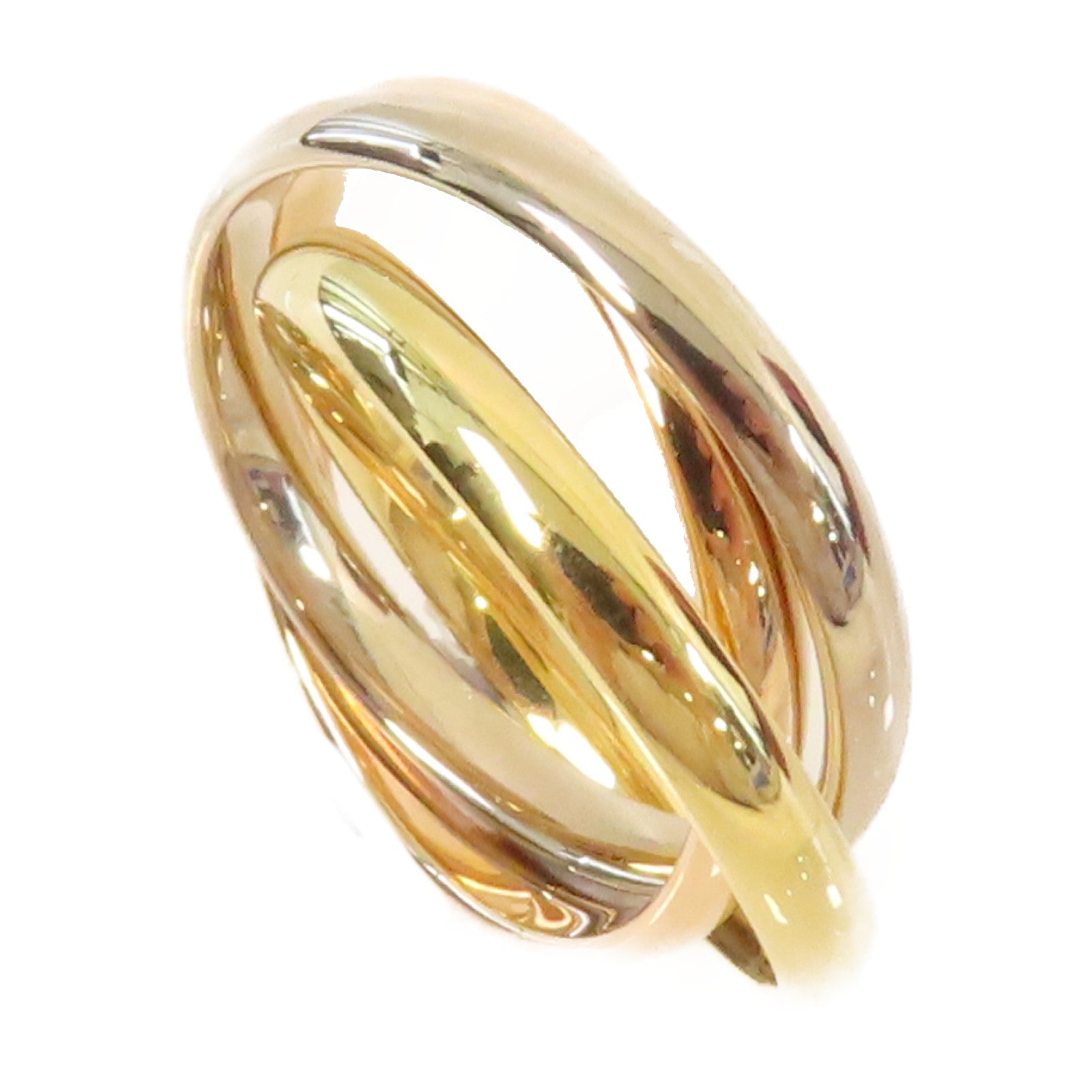 CARTIER 18K玫瑰金/黃金/白金Trinity Ring戒指#50/US#5.25