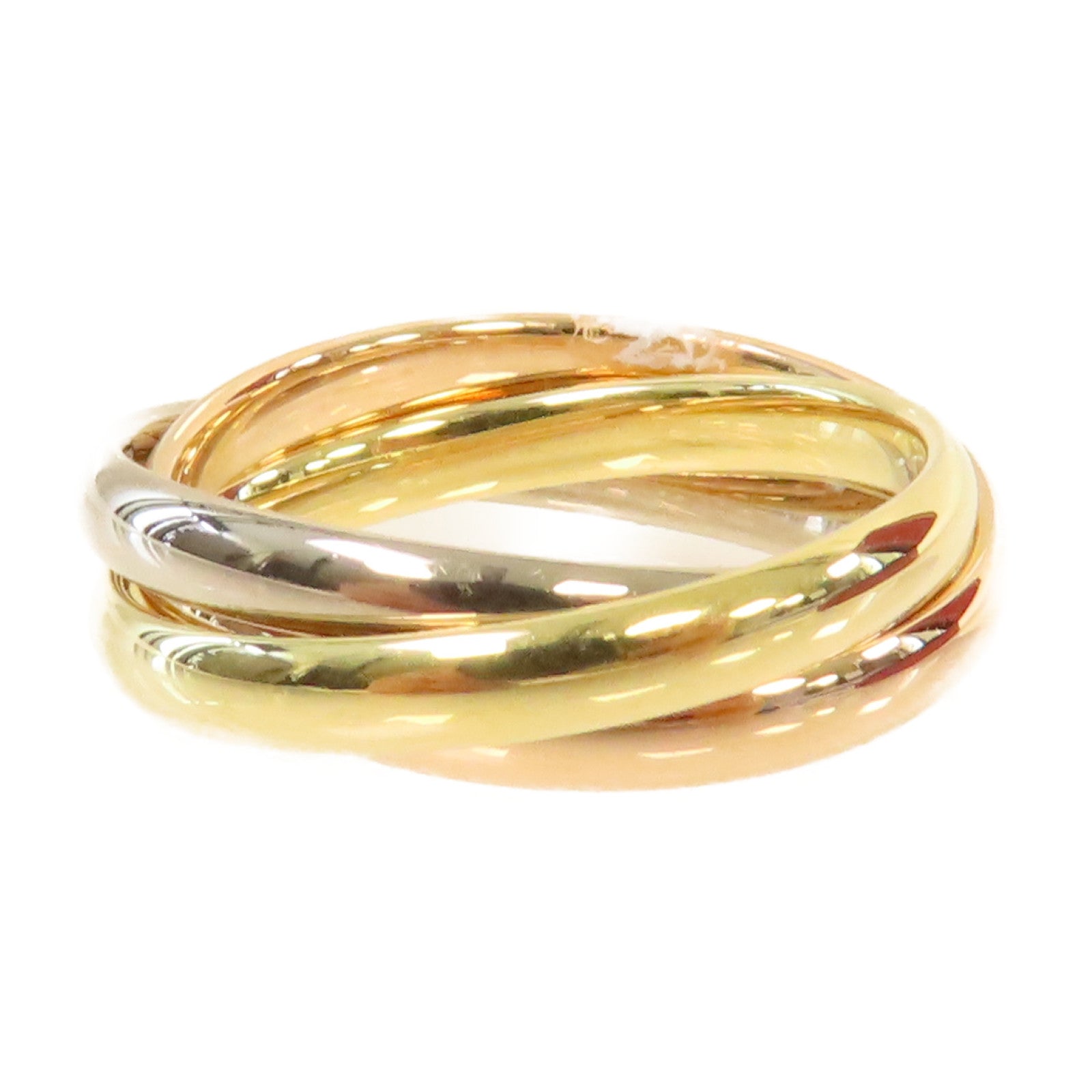 CARTIER 18K玫瑰金/黃金/白金Trinity Ring戒指#50/US#5.25
