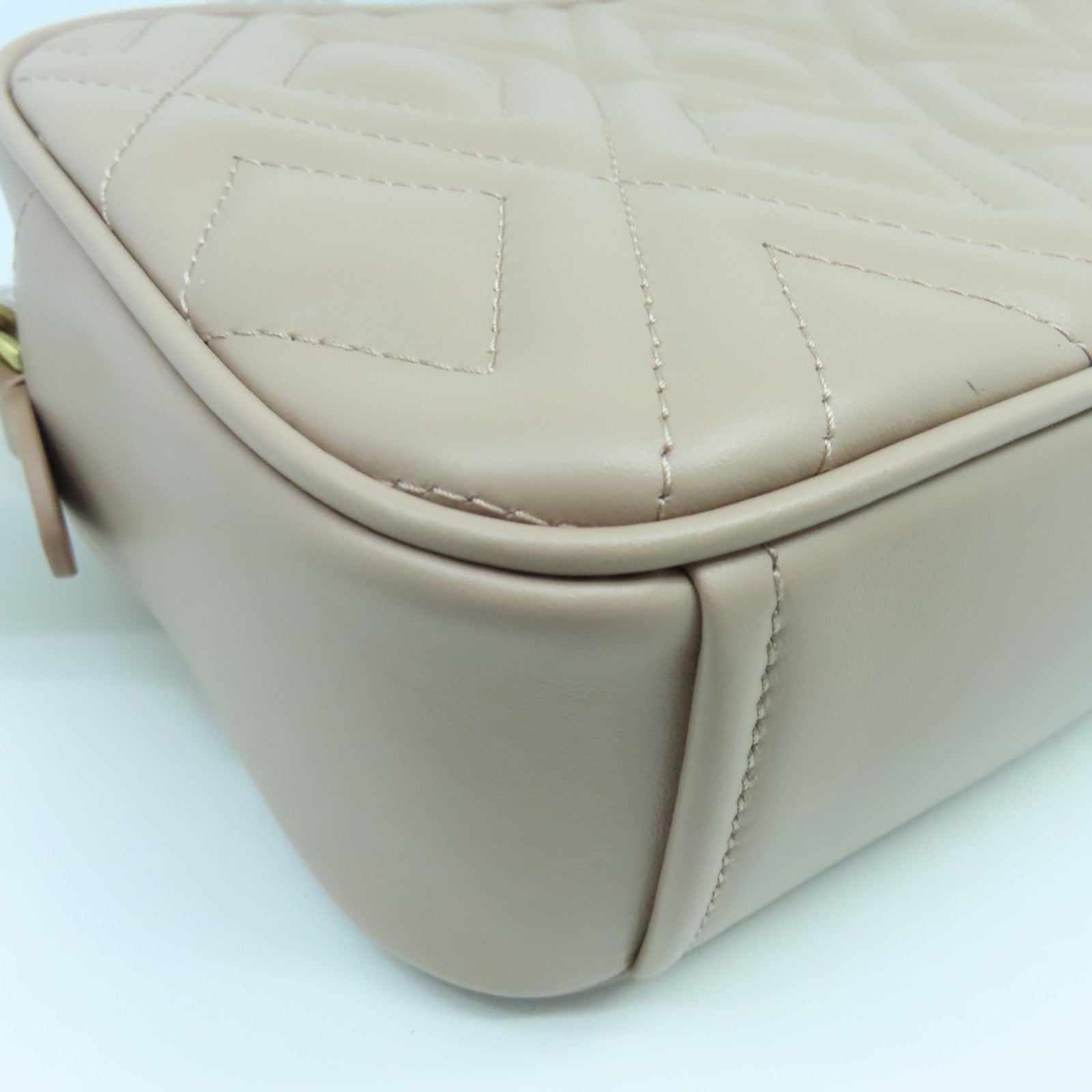 Miu Miu Leather Shoulder Bag Gold Buckle Pink