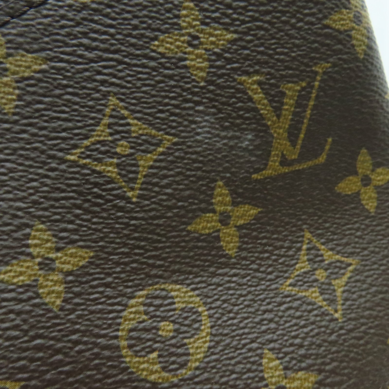 LOUIS VUITTON Monogram Odeon MM金扣肩背袋黑色/啡色