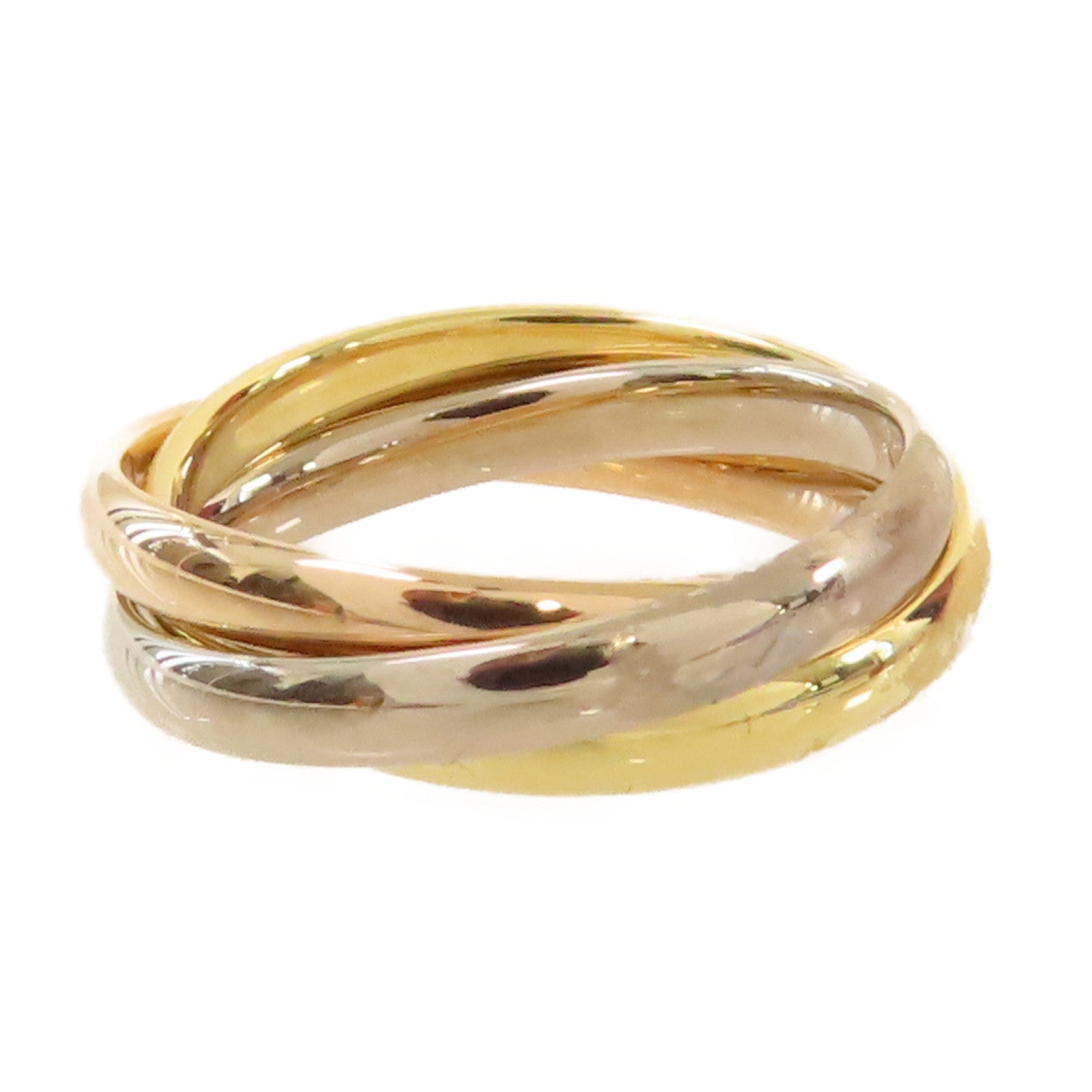 CARTIER 18K玫瑰金/黃金/白金Trinity Ring戒指#50/US#5.25