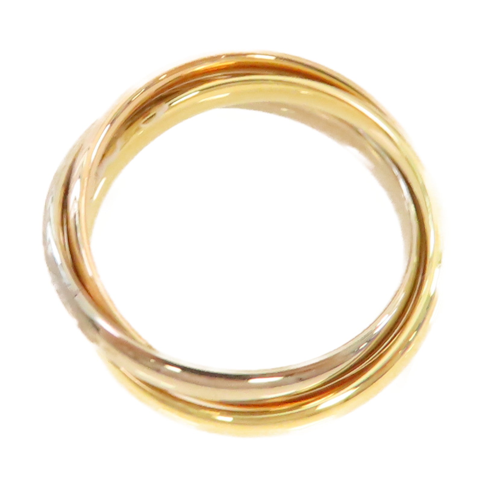 CARTIER 18K玫瑰金/黃金/白金Trinity Ring戒指#50/US#5.25