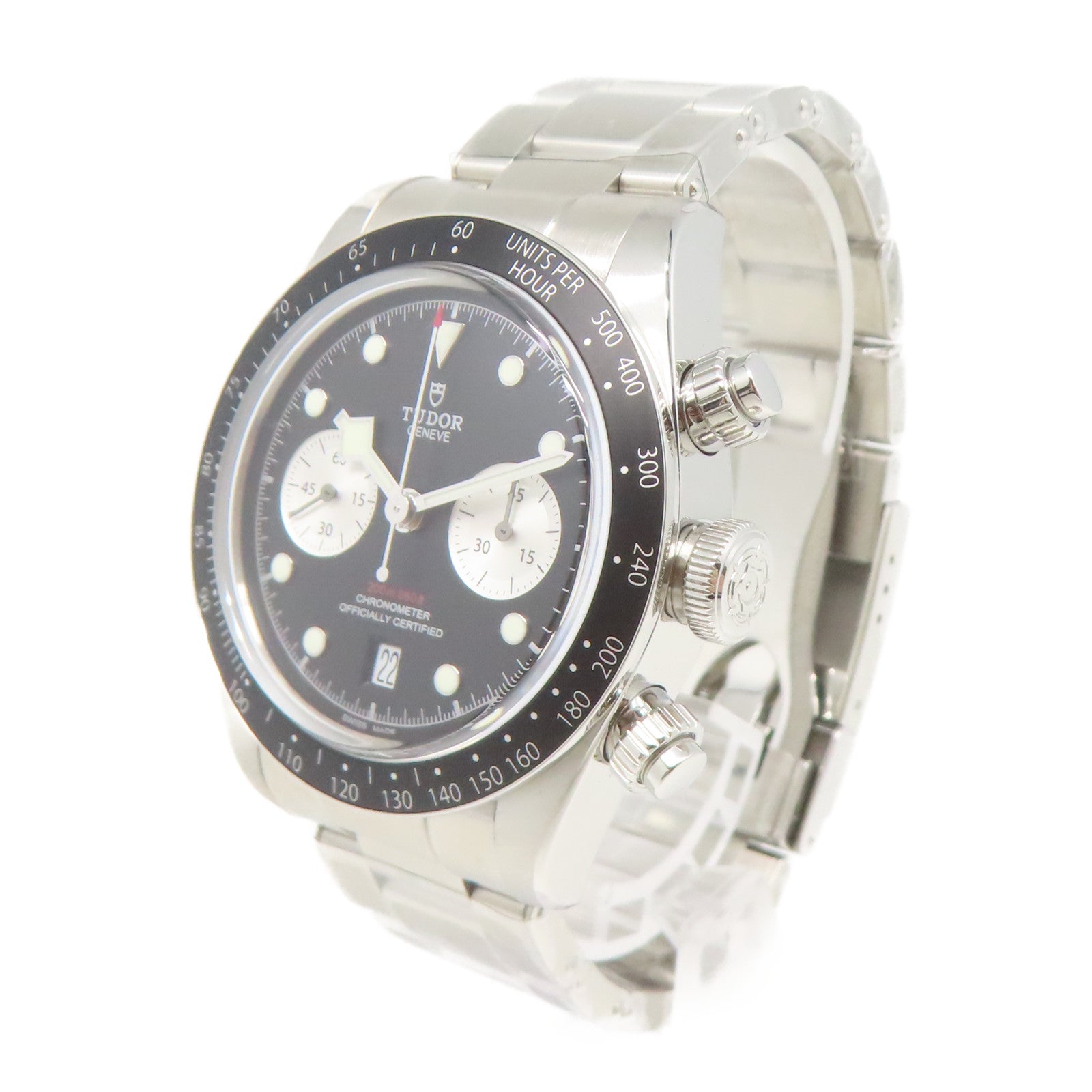 TUDOR 不鏽鋼Black Bay Chrono手錶自動機芯黑色