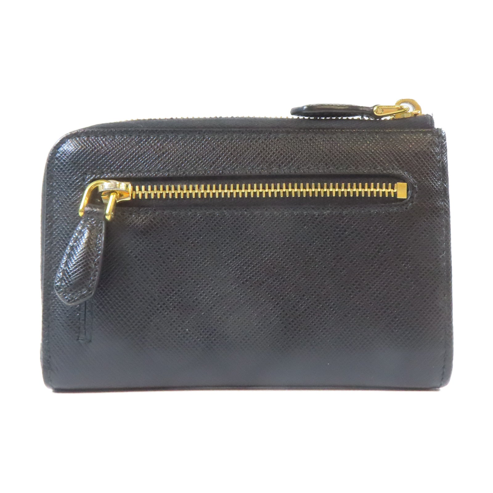 PRADA Saffiano皮革Key Case金扣鎖匙包黑色