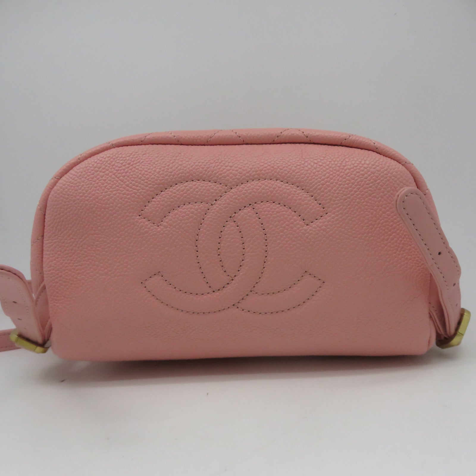 CHANEL 【激減優惠】菱格牛皮皮革Back Pack金扣背包粉紅色