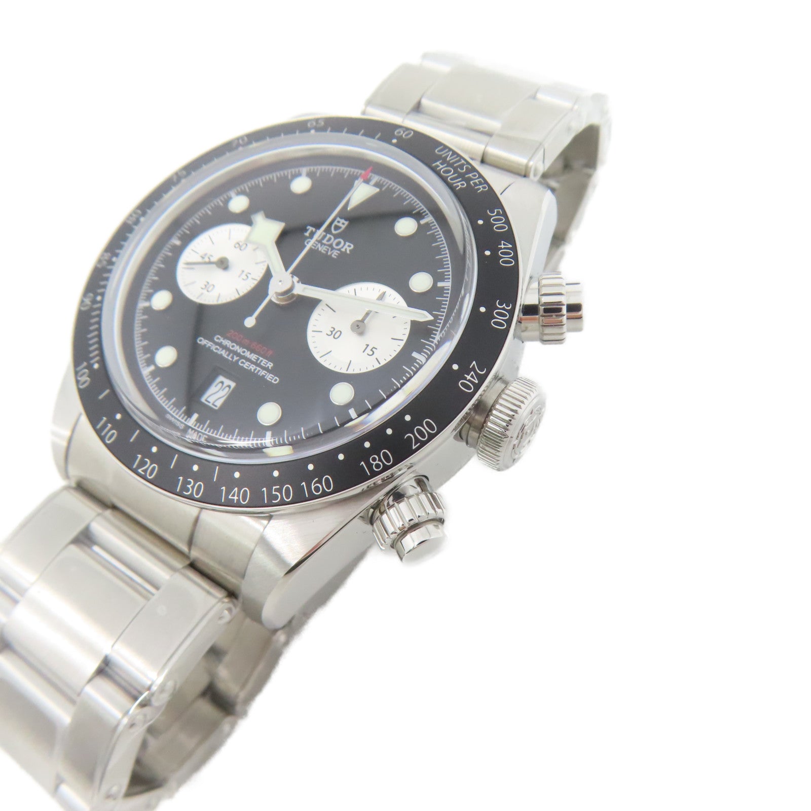 TUDOR 不鏽鋼Black Bay Chrono手錶自動機芯黑色