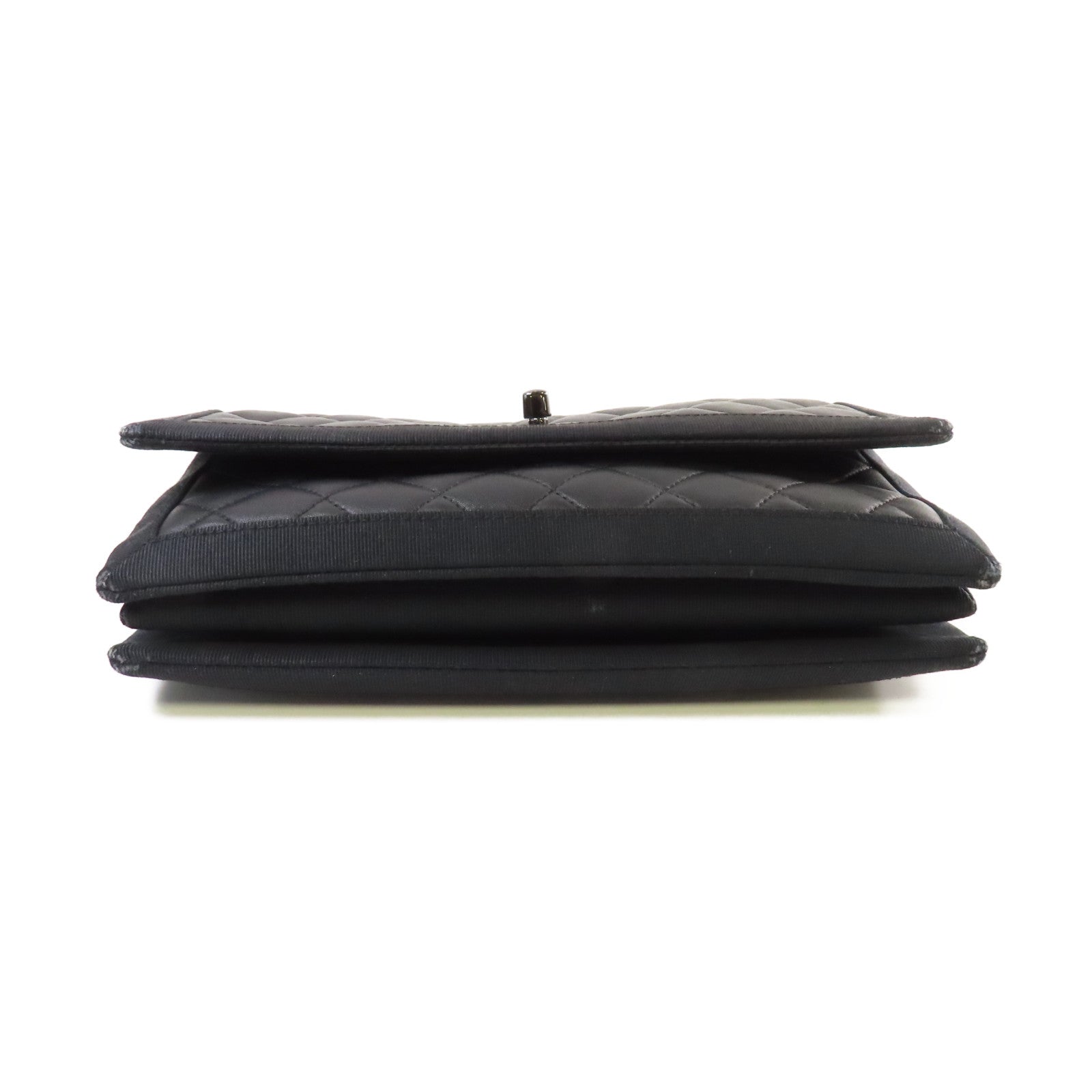 CHANEL 菱格羊皮皮革Chain Shoulder Bag鏈帶肩背袋黑色
