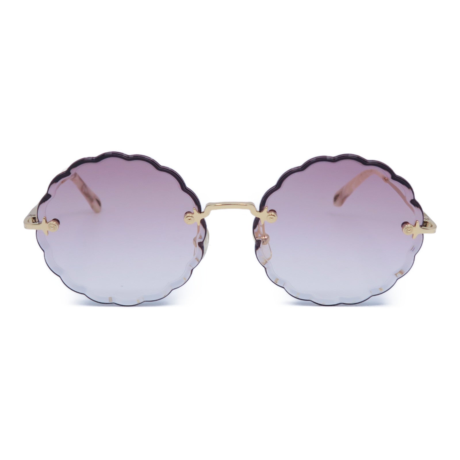 Chloe 金屬/PVC Sunglasses太陽眼鏡紫色/米色