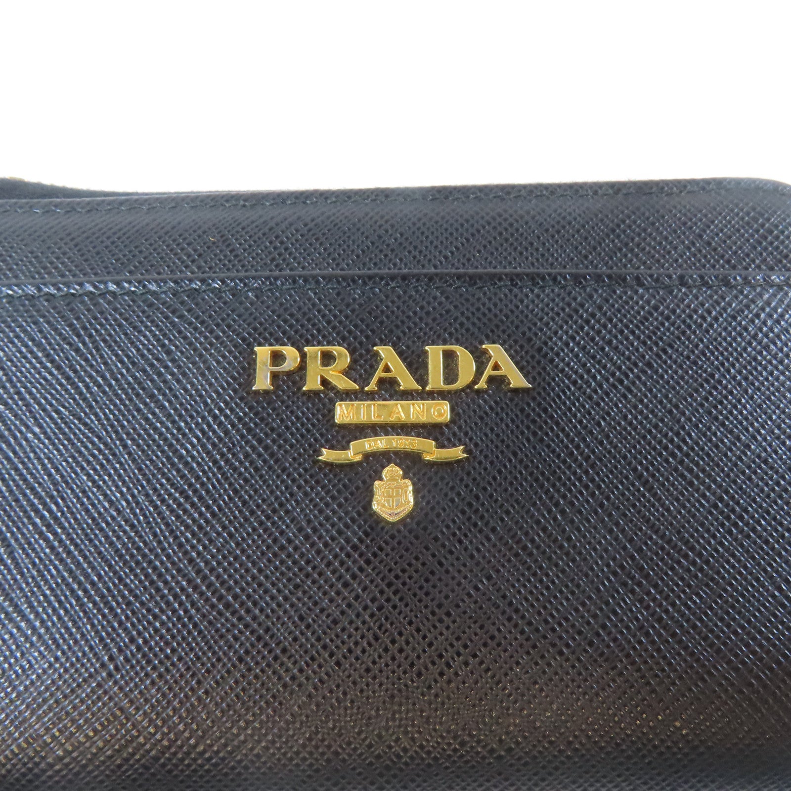 PRADA Saffiano皮革Key Case金扣鎖匙包黑色