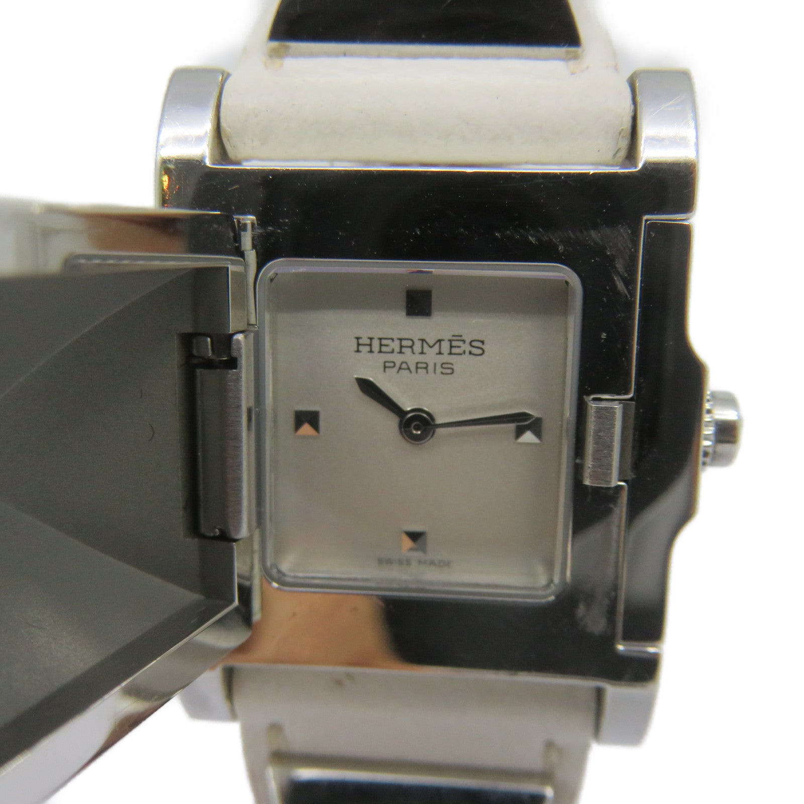 HERMES 【激減優惠】Medor Watch不鏽鋼手錶石英機芯白色