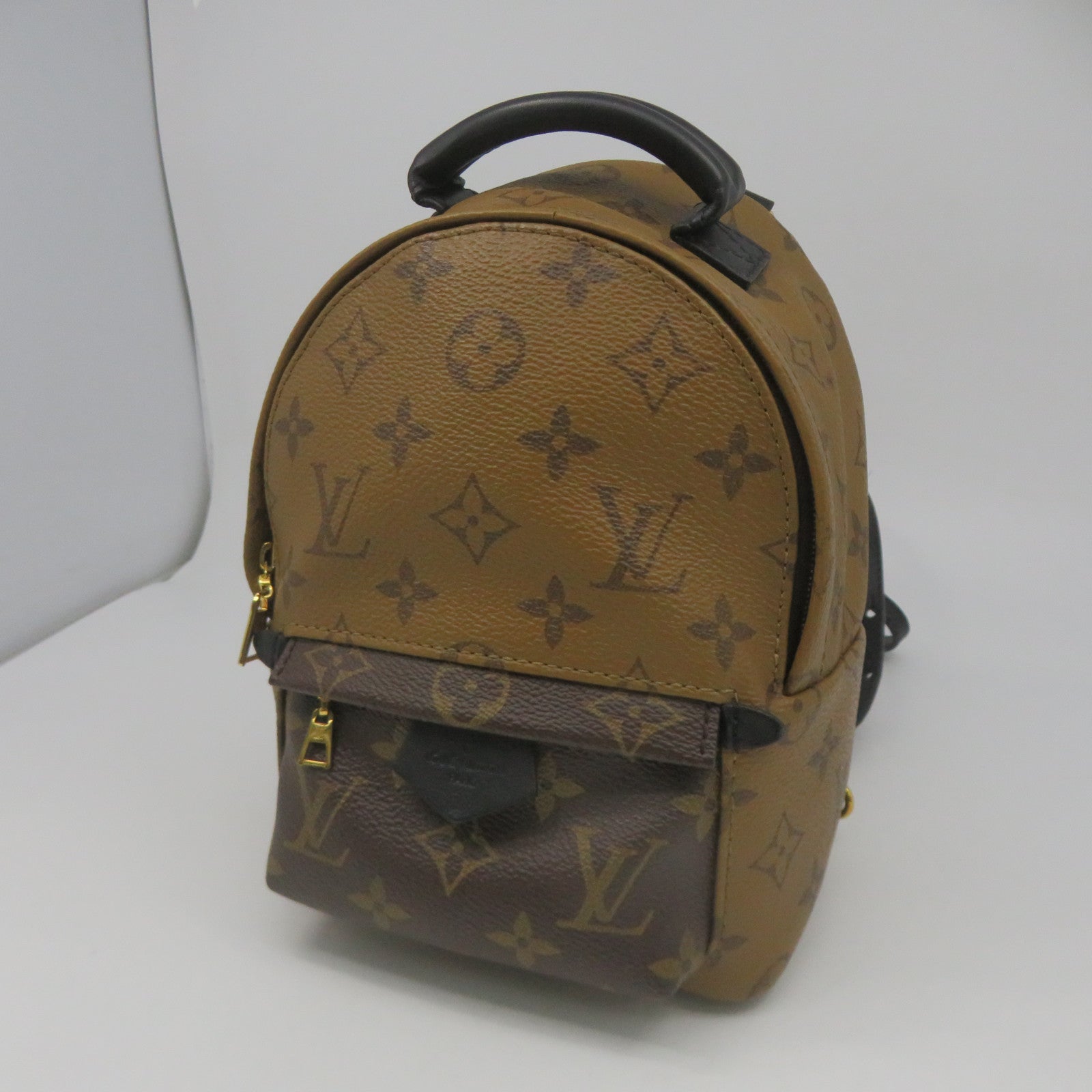 LOUIS VUITTON Monogram Plam Springs backpack Mini金扣肩背袋啡色