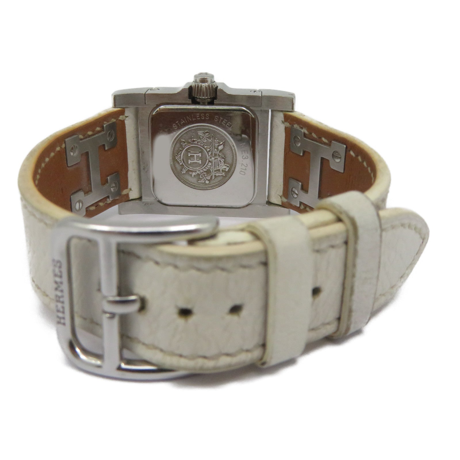 HERMES 【激減優惠】Medor Watch不鏽鋼手錶石英機芯白色