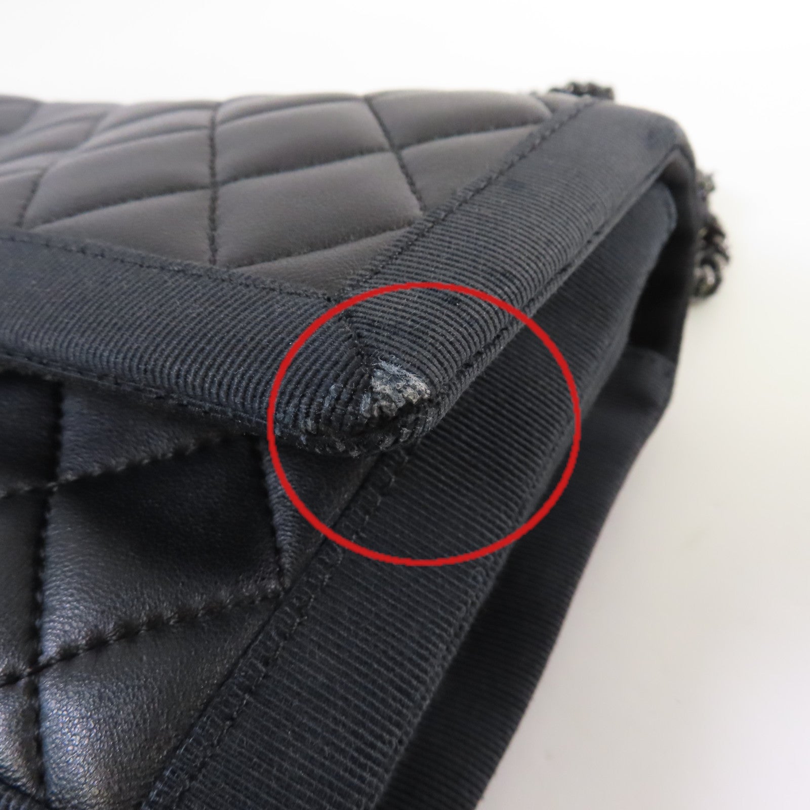 CHANEL 菱格羊皮皮革Chain Shoulder Bag鏈帶肩背袋黑色