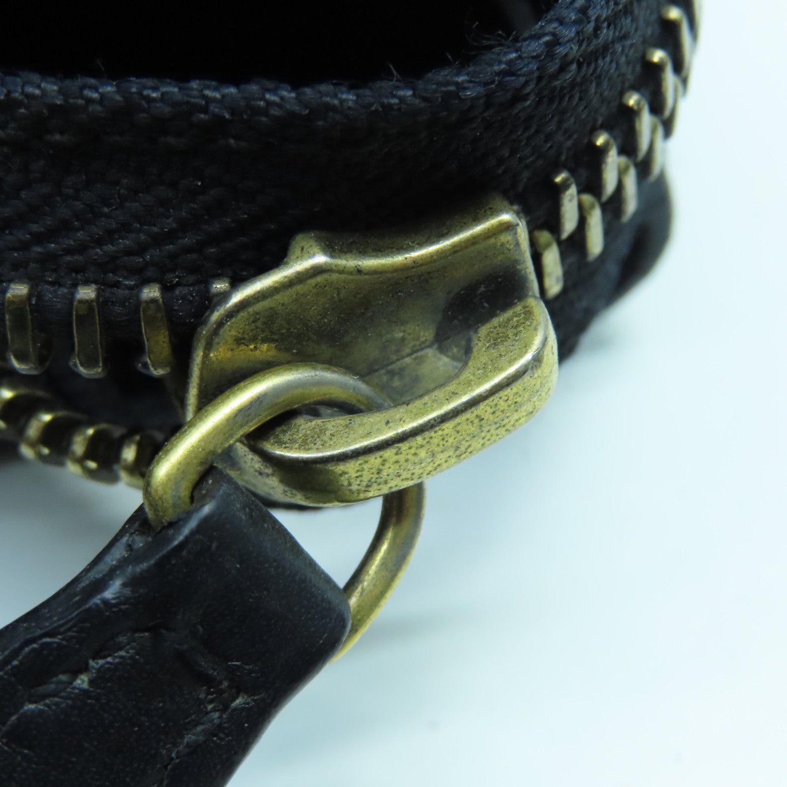 CELINE Cowhide Leather Mini Luggage Gold Buckle Handle Bag Black