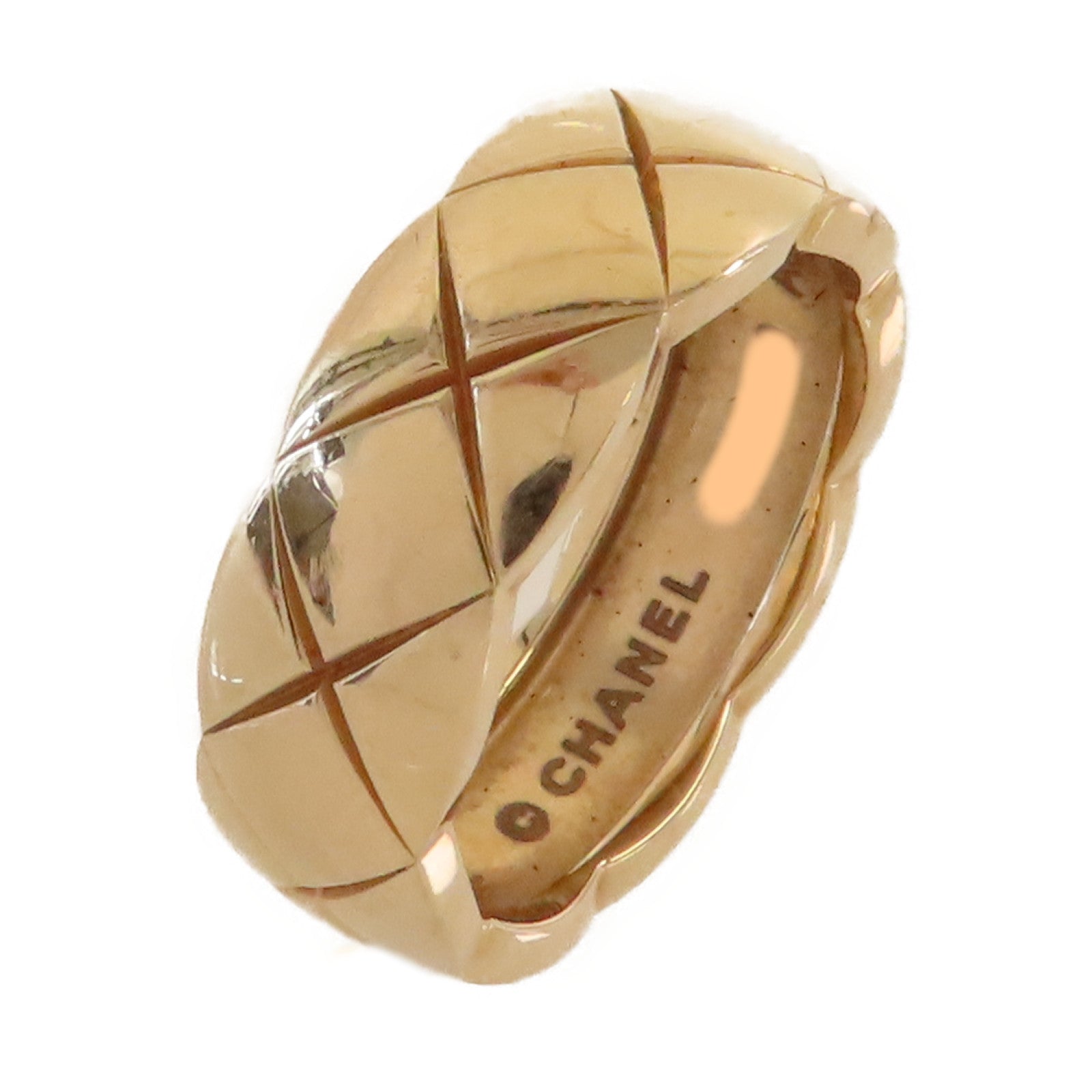 CHANEL 18K玫瑰金Co Co Crush Ring戒指#52/US#6.25