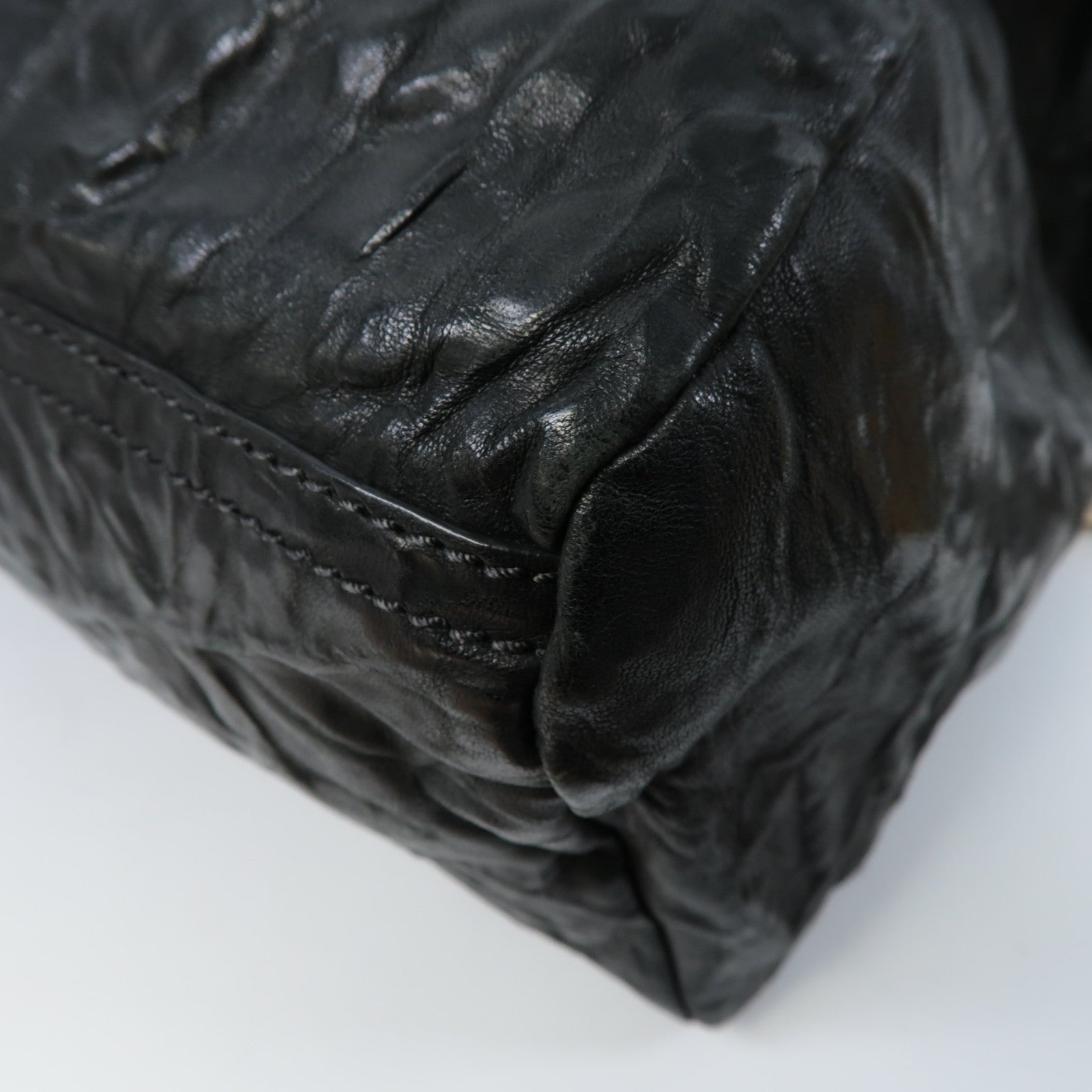 GIVENCHY 牛皮皮革Pandora金扣手挽肩背兩用袋黑色