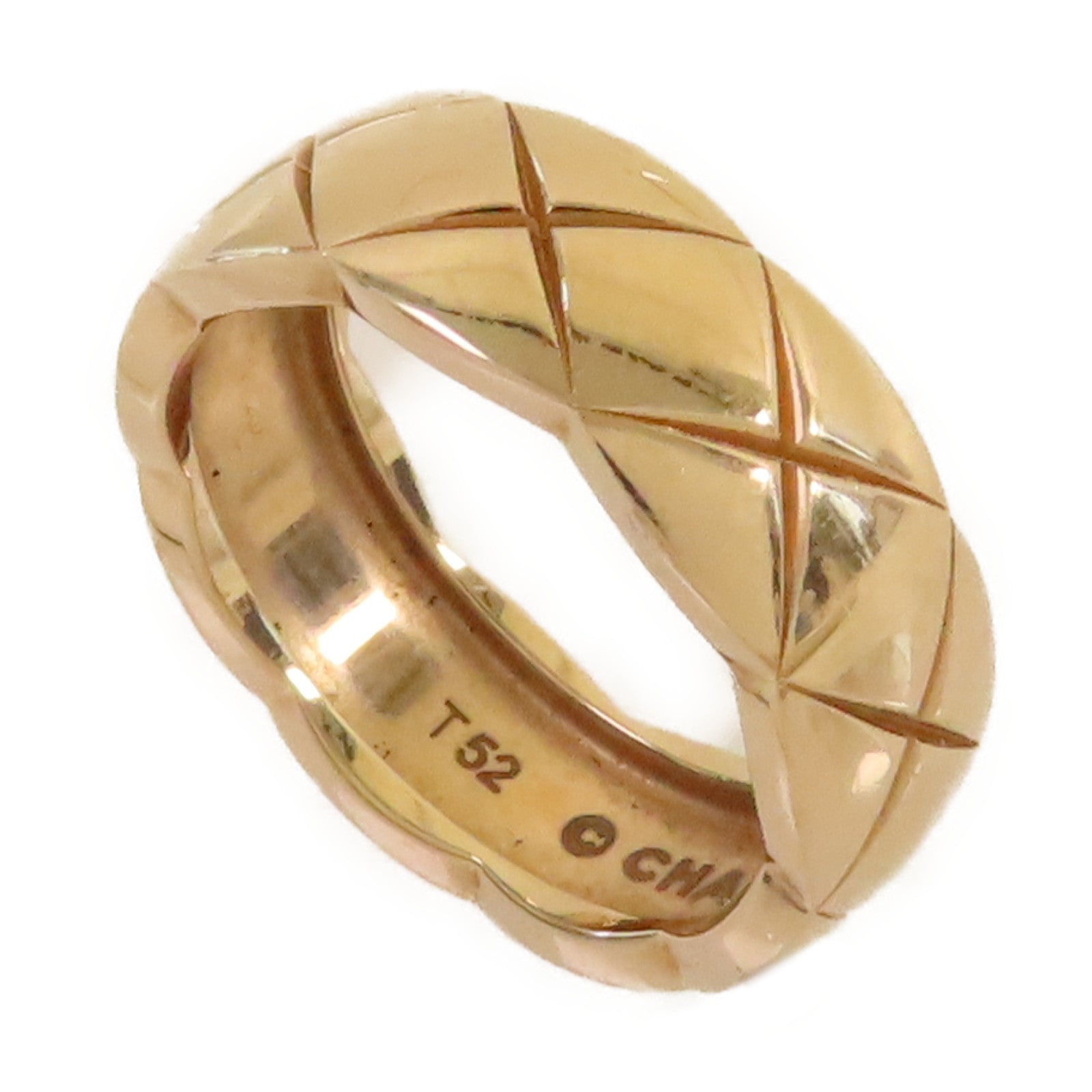CHANEL 18K玫瑰金Co Co Crush Ring戒指#52/US#6.25