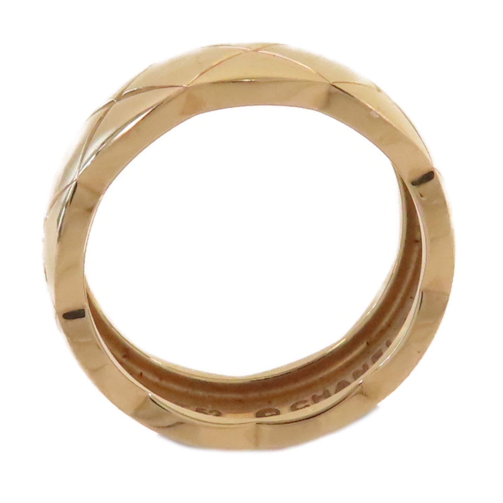 CHANEL 18K玫瑰金Co Co Crush Ring戒指#52/US#6.25