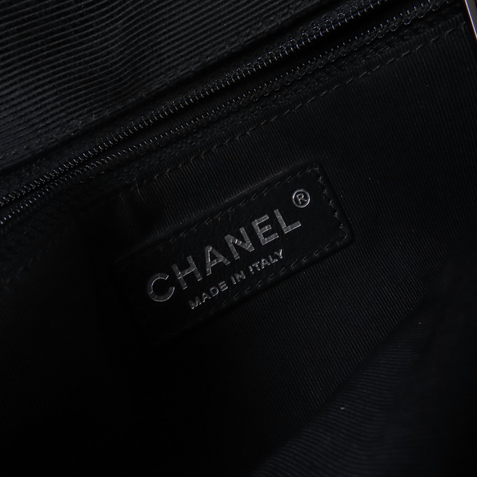 CHANEL 菱格羊皮皮革Chain Shoulder Bag鏈帶肩背袋黑色
