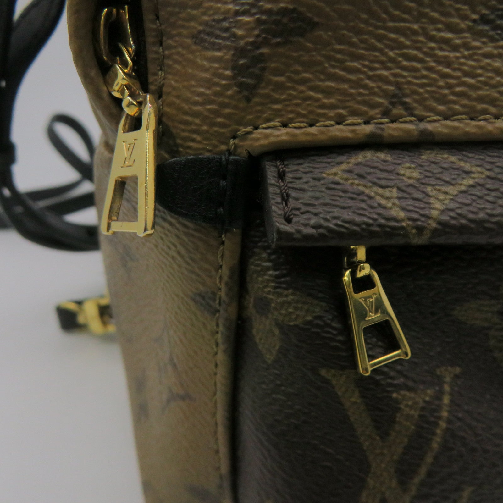 LOUIS VUITTON Monogram Plam Springs backpack Mini金扣肩背袋啡色