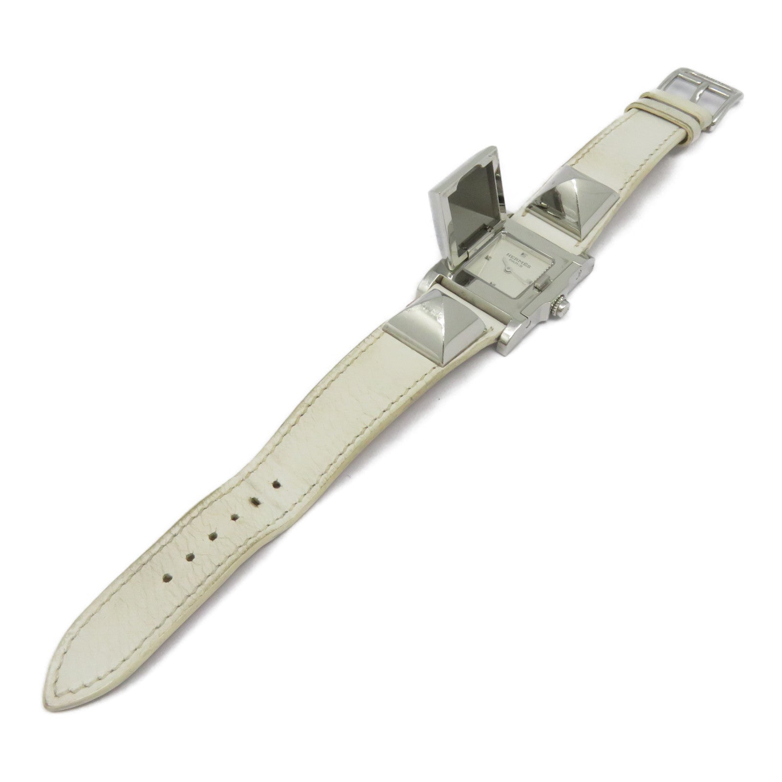 HERMES 【激減優惠】Medor Watch不鏽鋼手錶石英機芯白色
