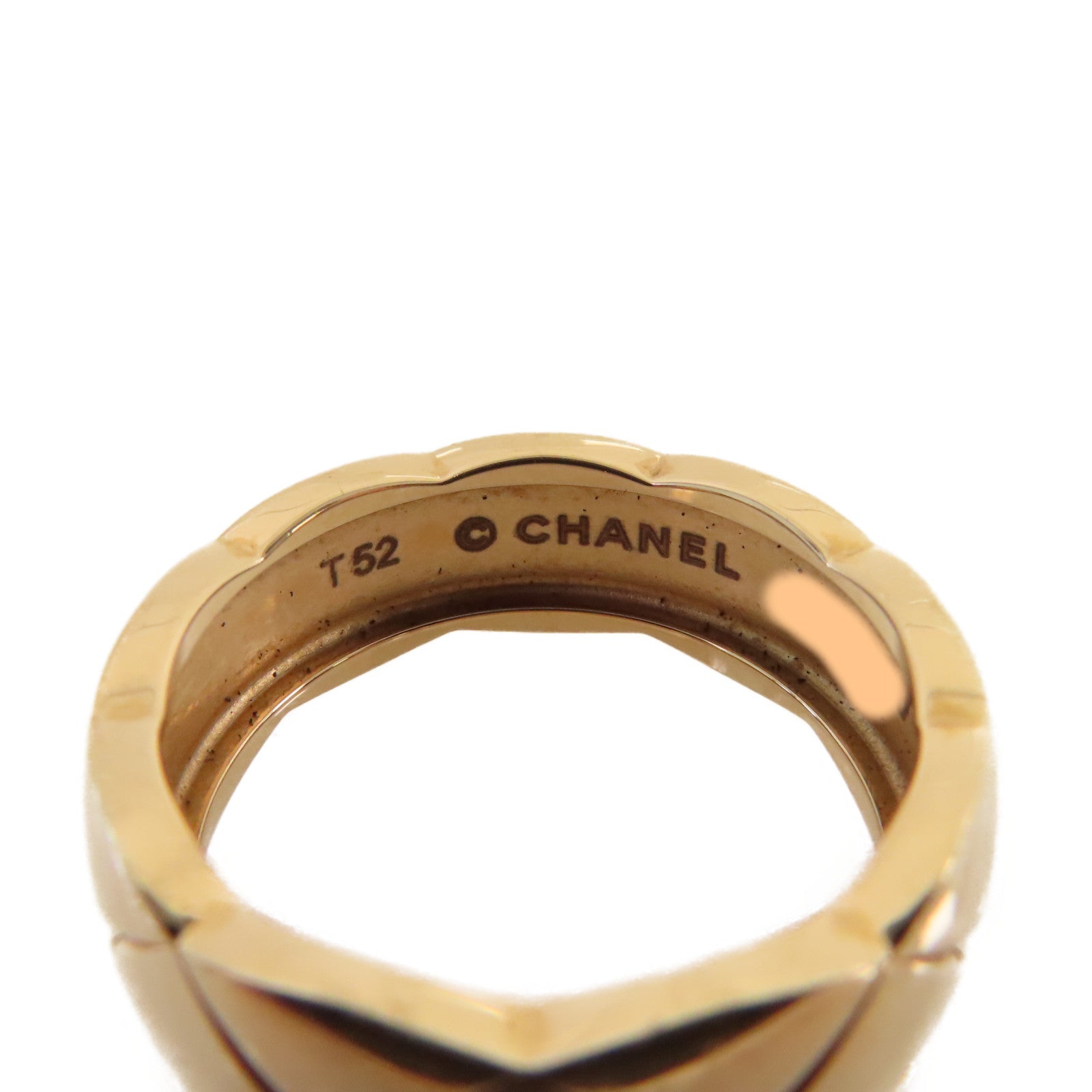 CHANEL 18K玫瑰金Co Co Crush Ring戒指#52/US#6.25