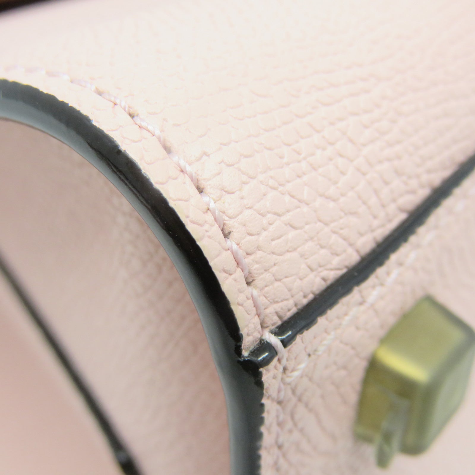 SELECTION Cowhide Leather Valextra Mini Textued 2Way Hand Bag Pink