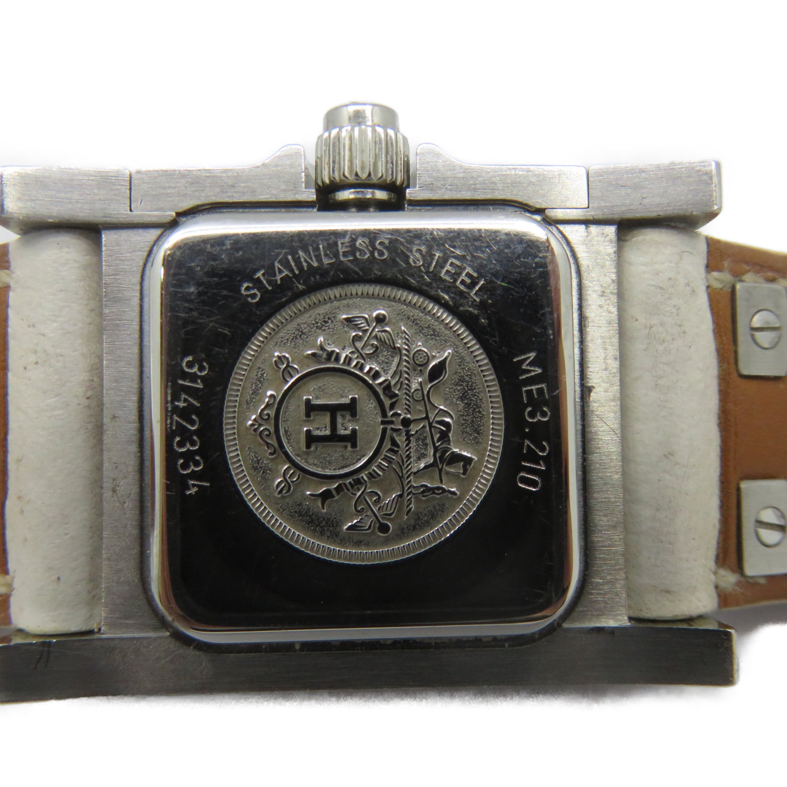 HERMES 【激減優惠】Medor Watch不鏽鋼手錶石英機芯白色