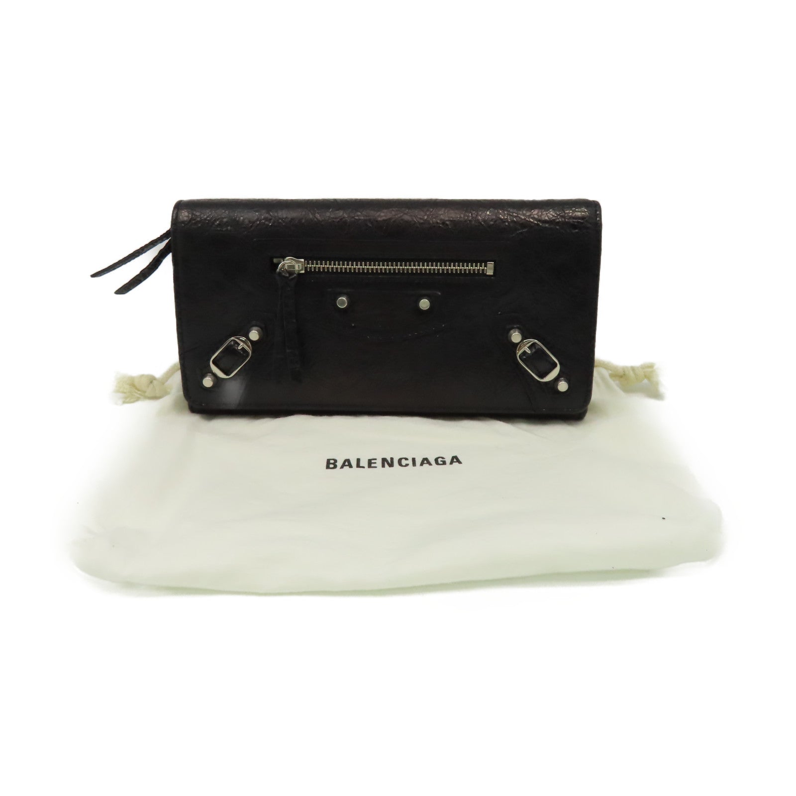 BALENCIAGA 牛皮皮革Long Wallet長錢包黑色
