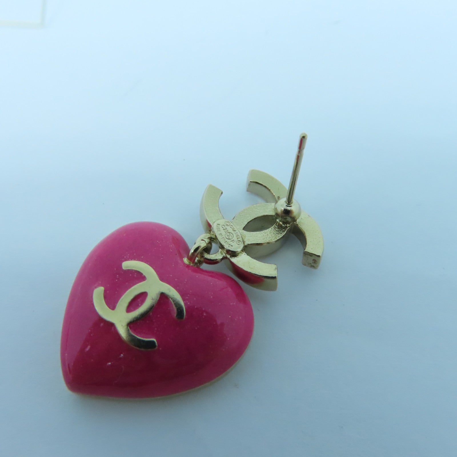 CHANEL Metal Earrings Pink/Silver