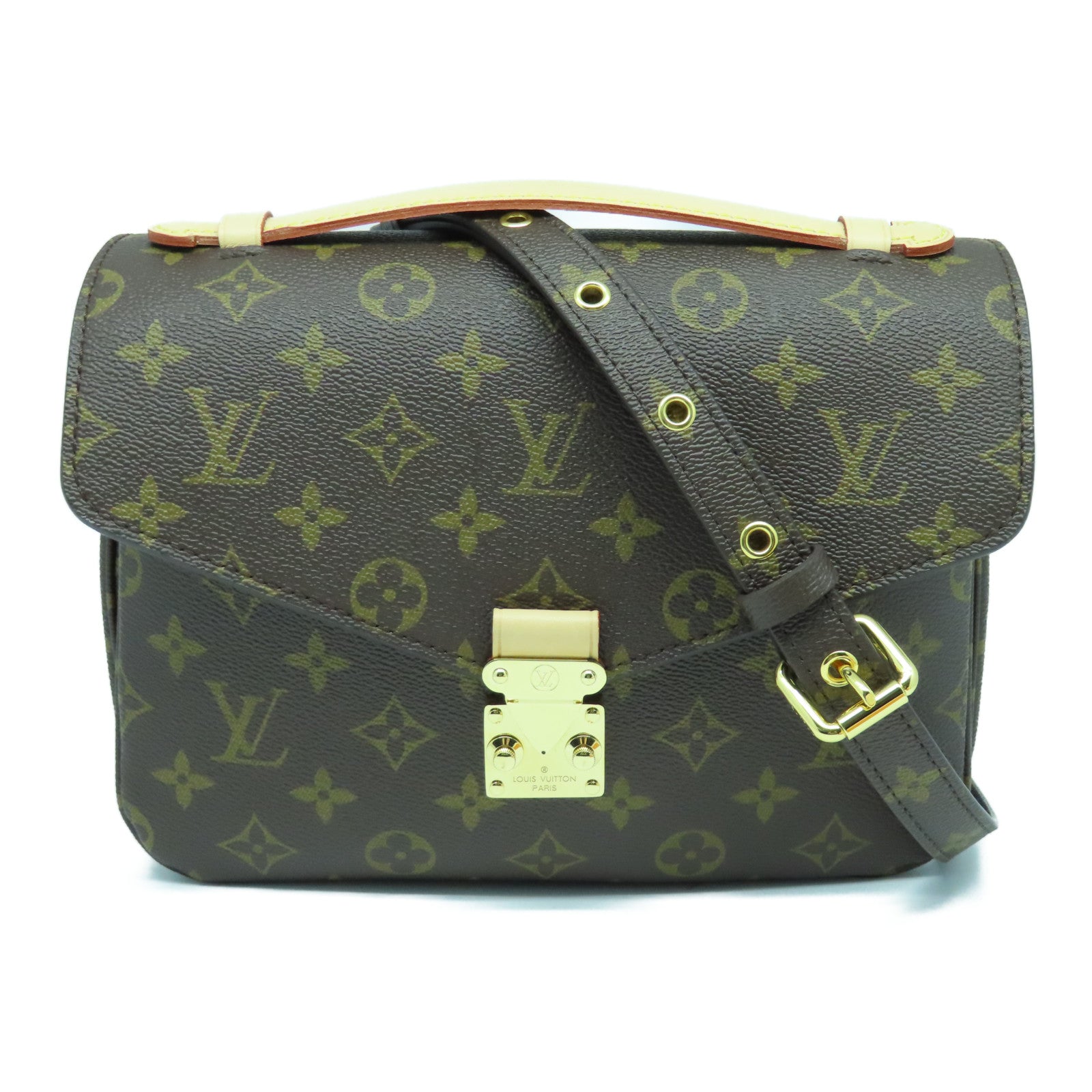 LOUIS VUITTON Monogram Pochette Metis金扣手挽肩背两用袋啡色
