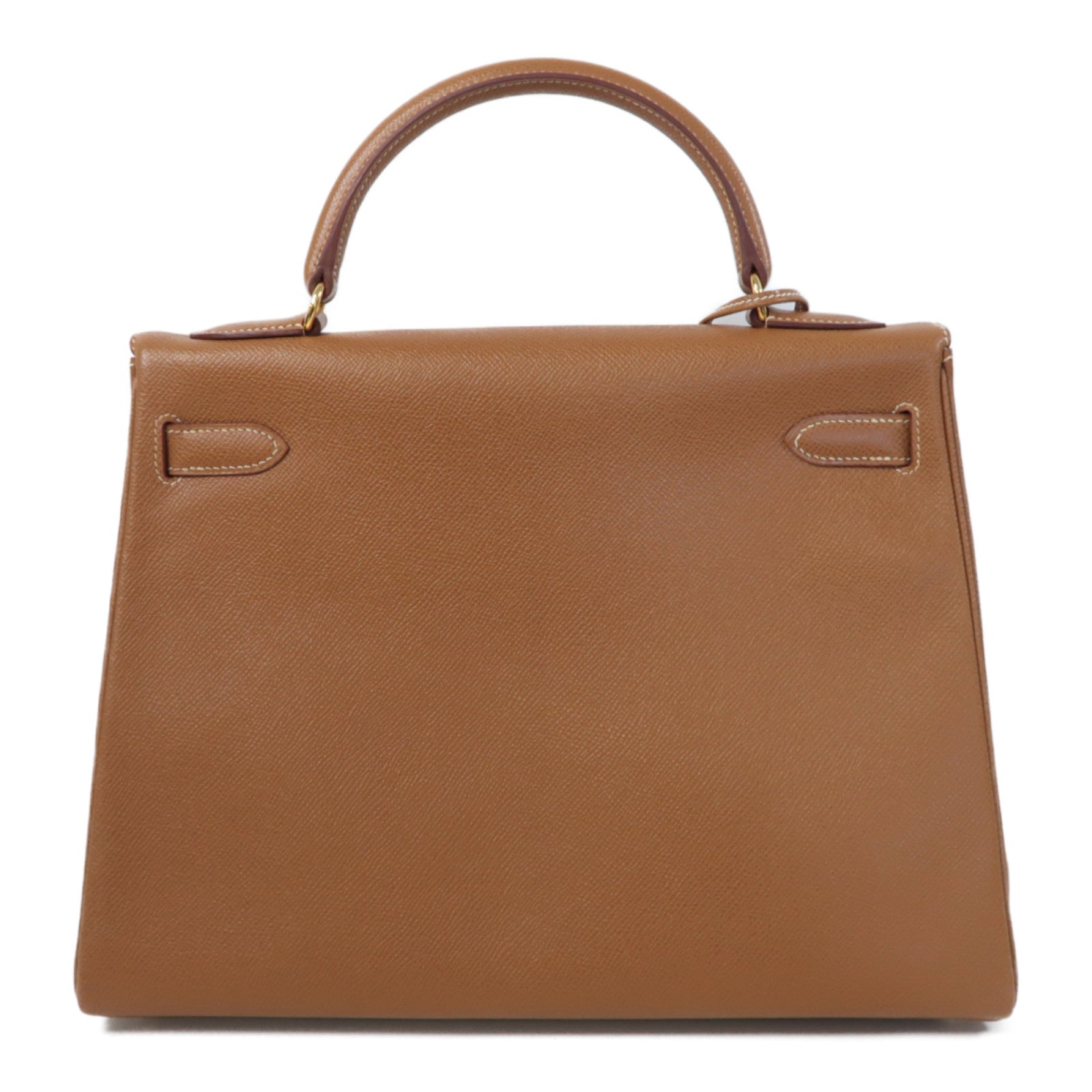 HERMES Epsom皮革Kelly 32金扣手挽肩背兩用袋啡色