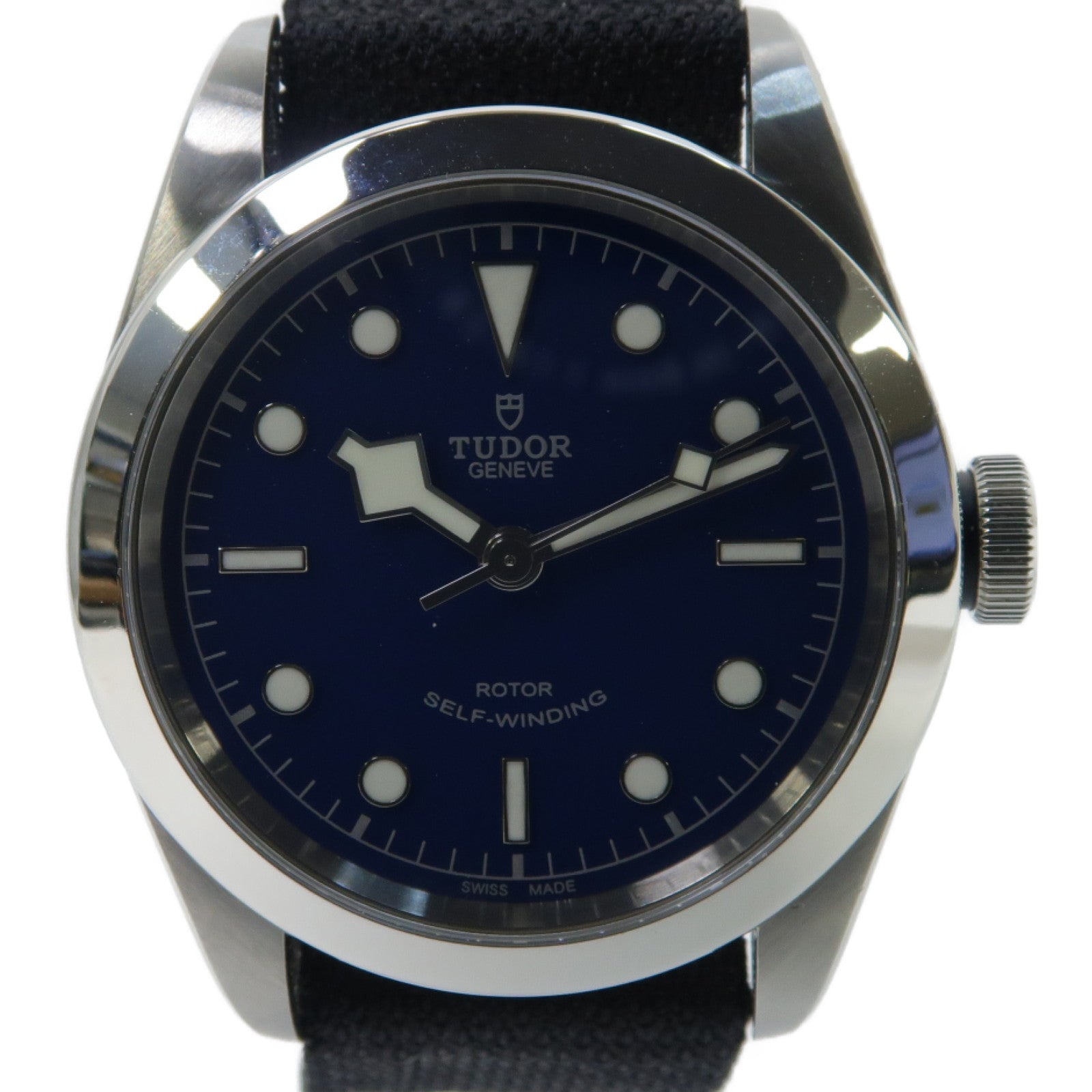 TUDOR Black Bay 40MM不鏽鋼/帆布手錶自動機芯藍色