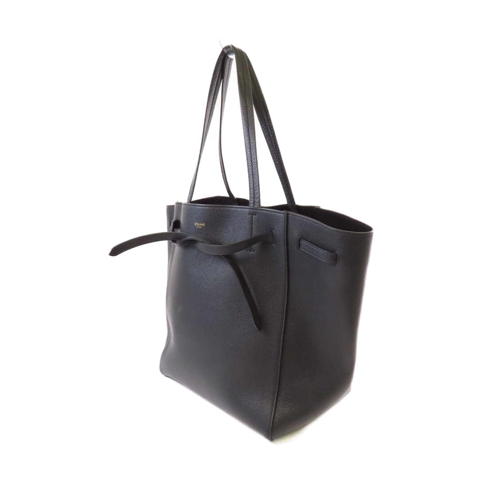 CELINE 牛皮皮革Cabas Phantom Tote Bag肩背袋黑色